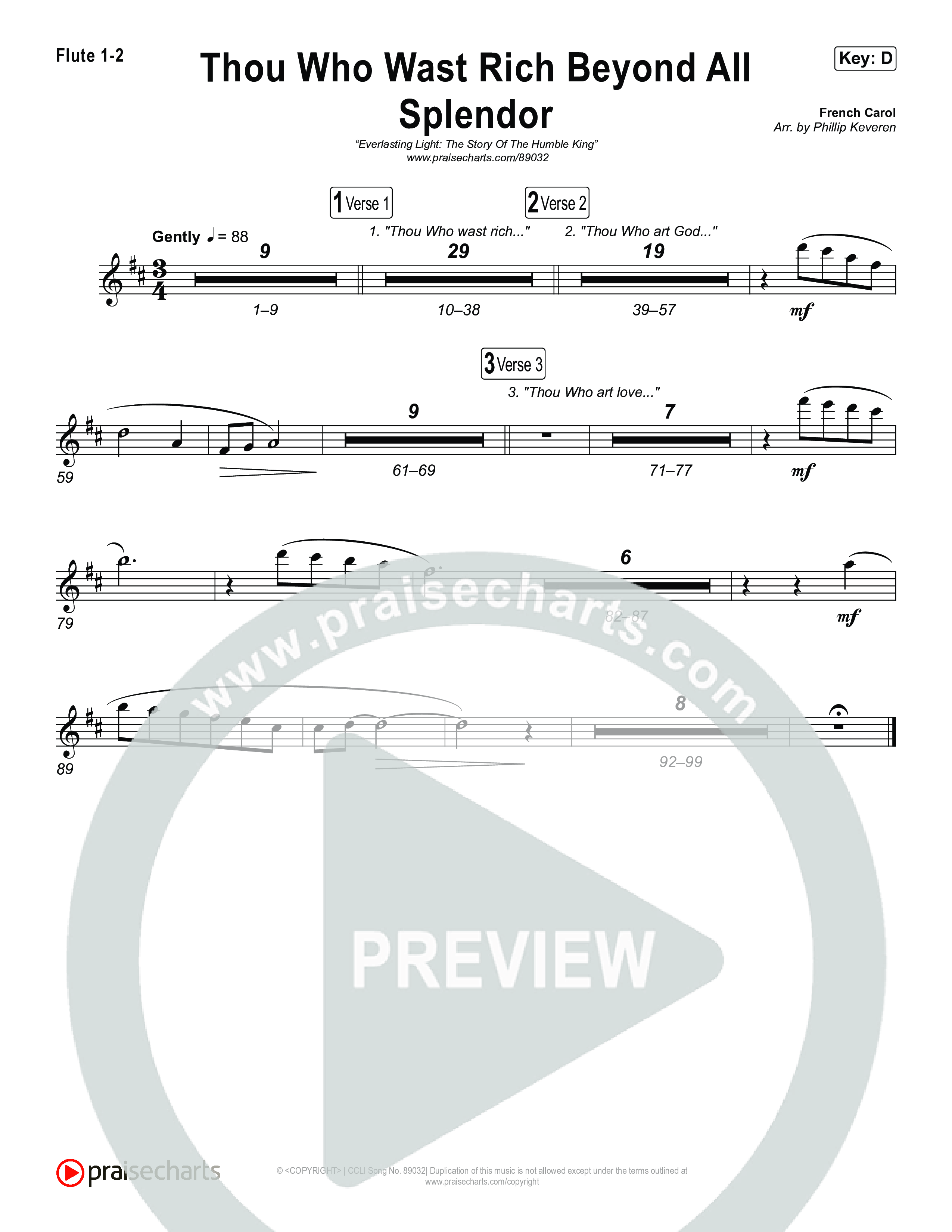 Thou Who Wast Rich Flute 1,2 (Museum Of The Bible / Arr. Phillip Keveren)