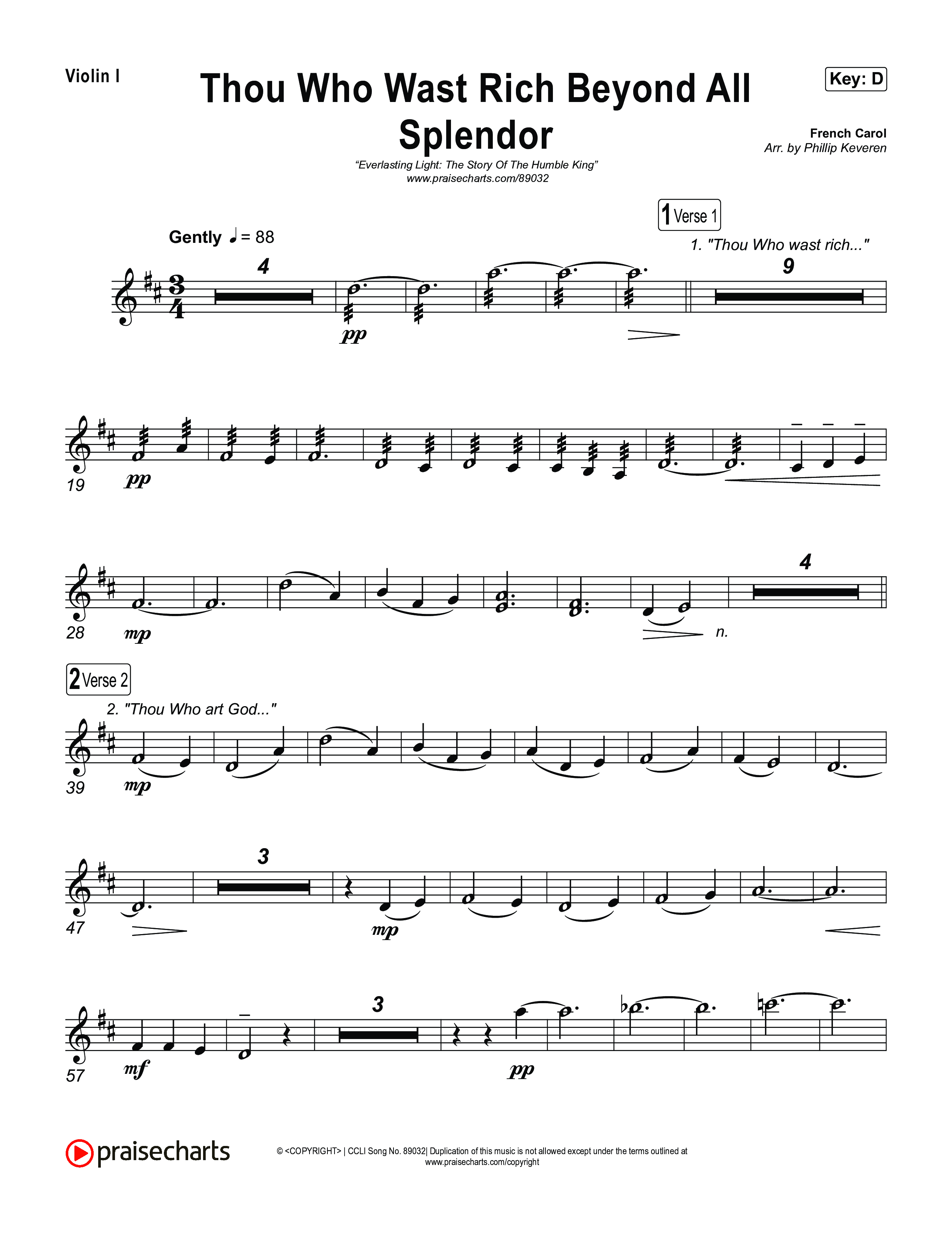 Thou Who Wast Rich String Pack (Museum Of The Bible / Arr. Phillip Keveren)