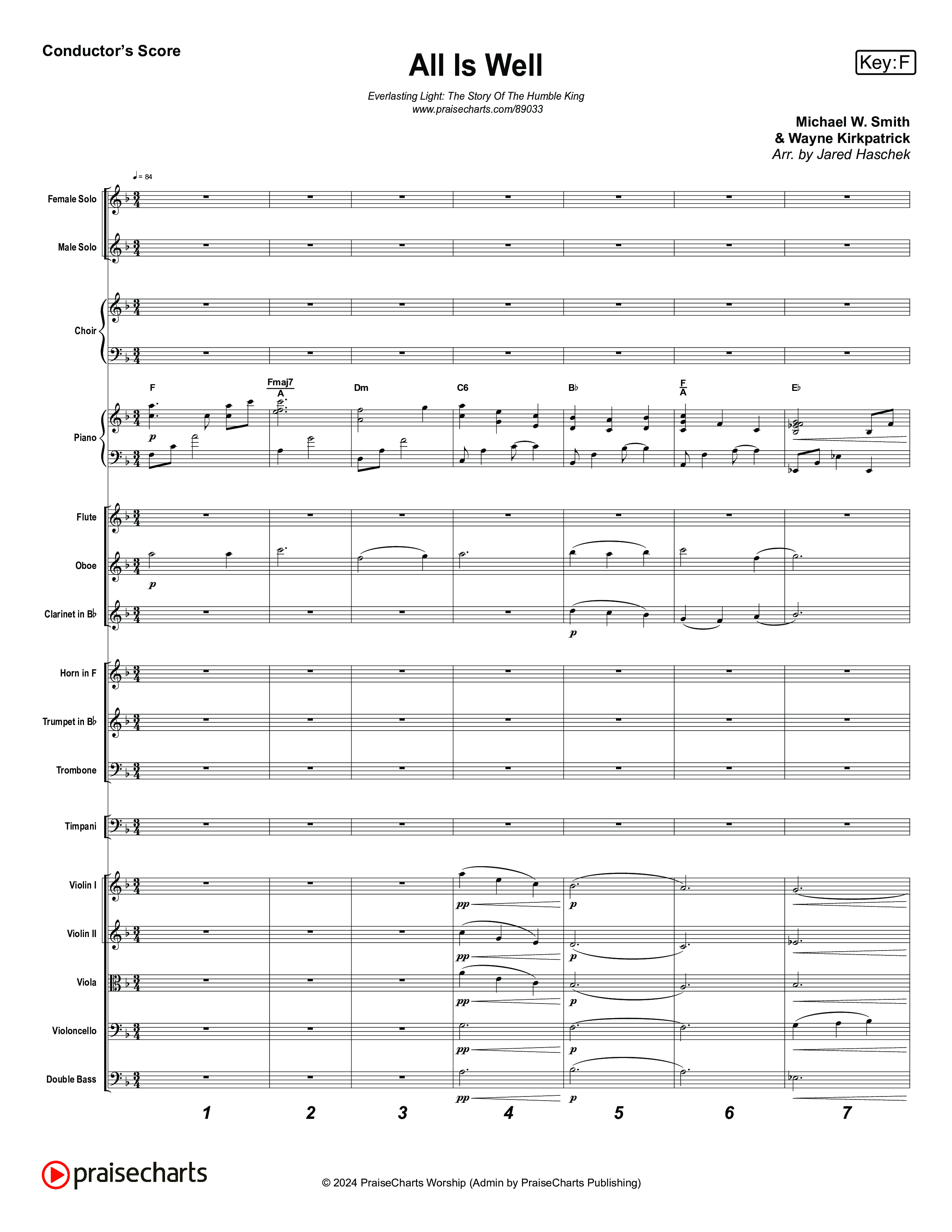 All Is Well Orchestration (Museum Of The Bible / Arr. Jared Haschek)