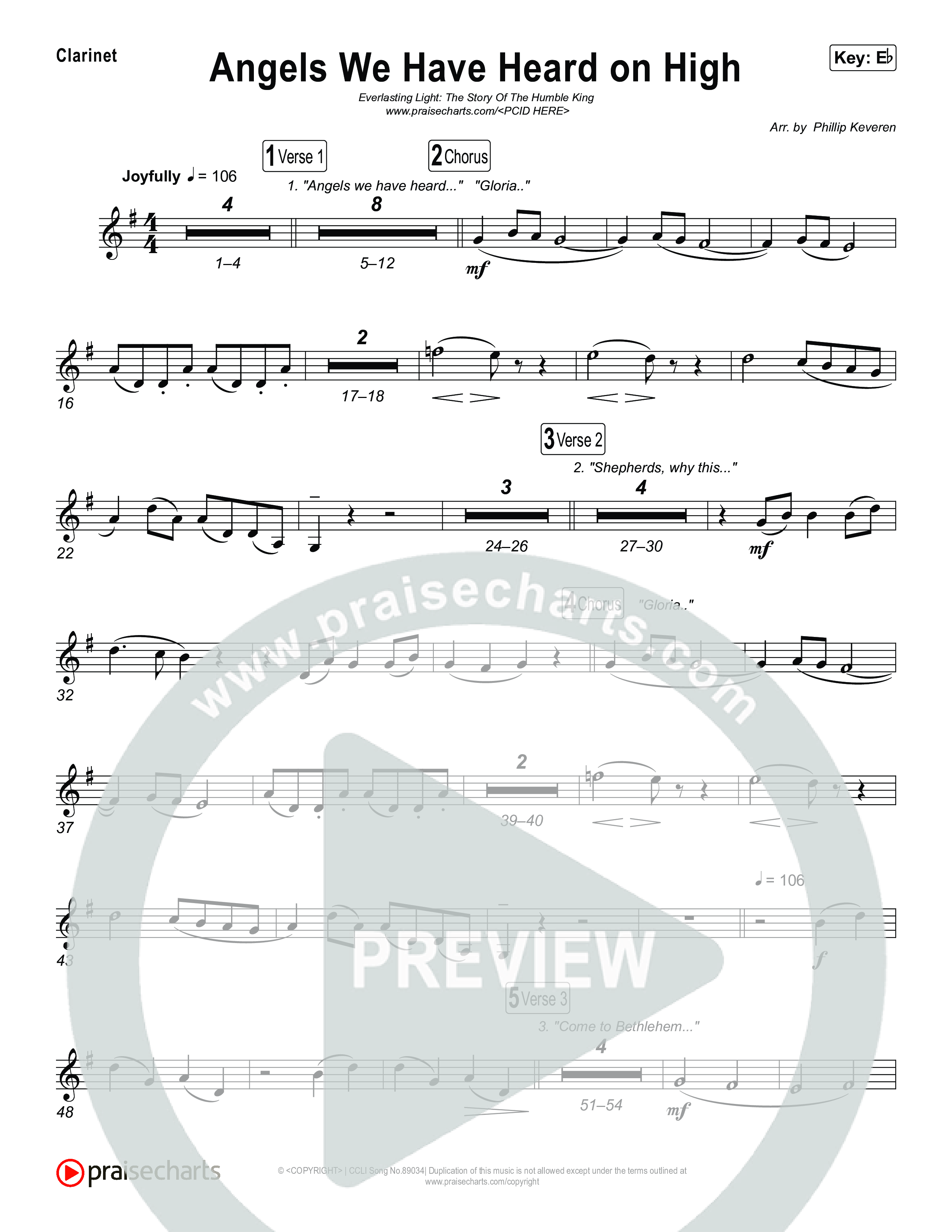 Angels We Have Heard On High Clarinet 1,2 (Museum Of The Bible)