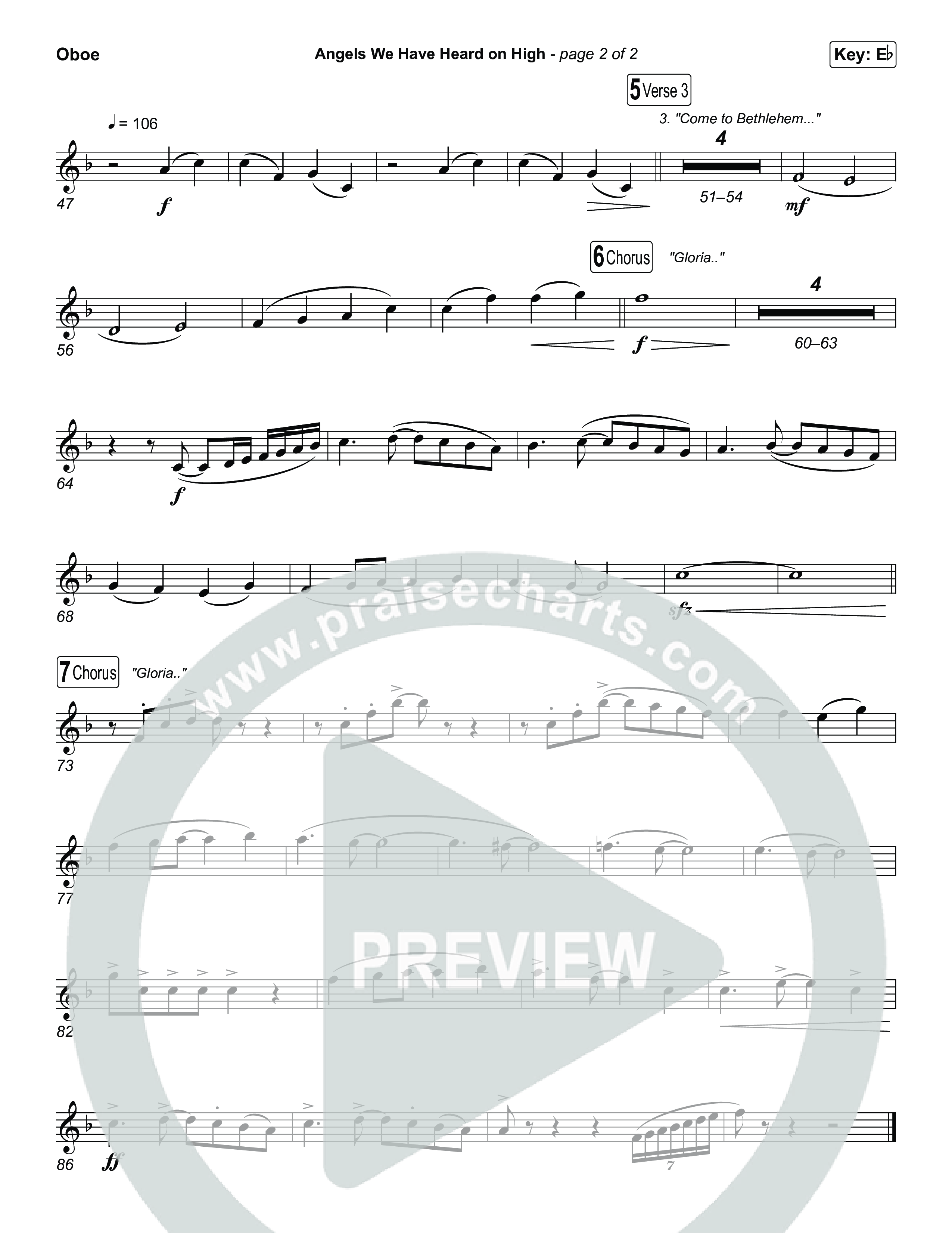 Angels We Have Heard On High Oboe (Museum Of The Bible)