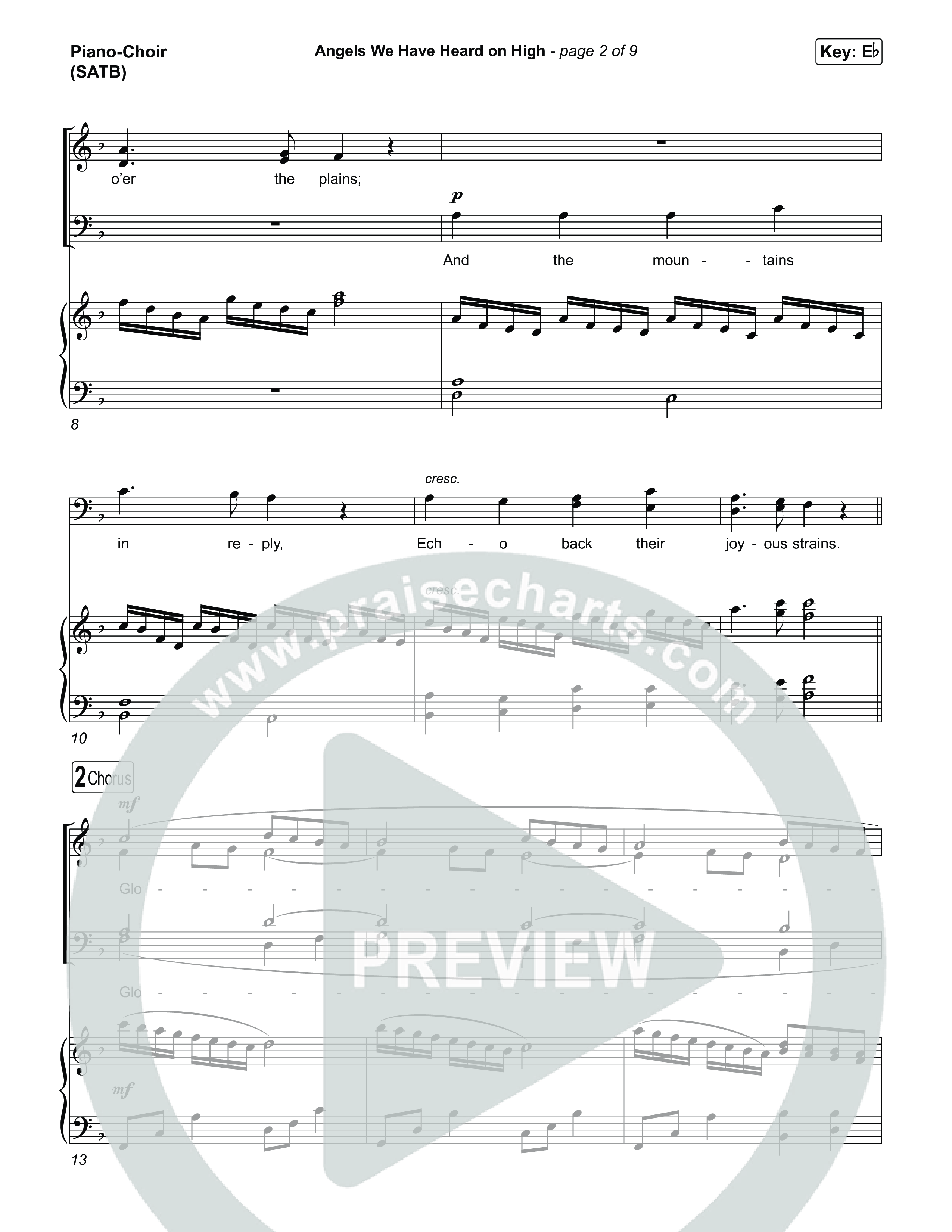 Angels We Have Heard On High Piano/Vocal (SATB) (Museum Of The Bible)