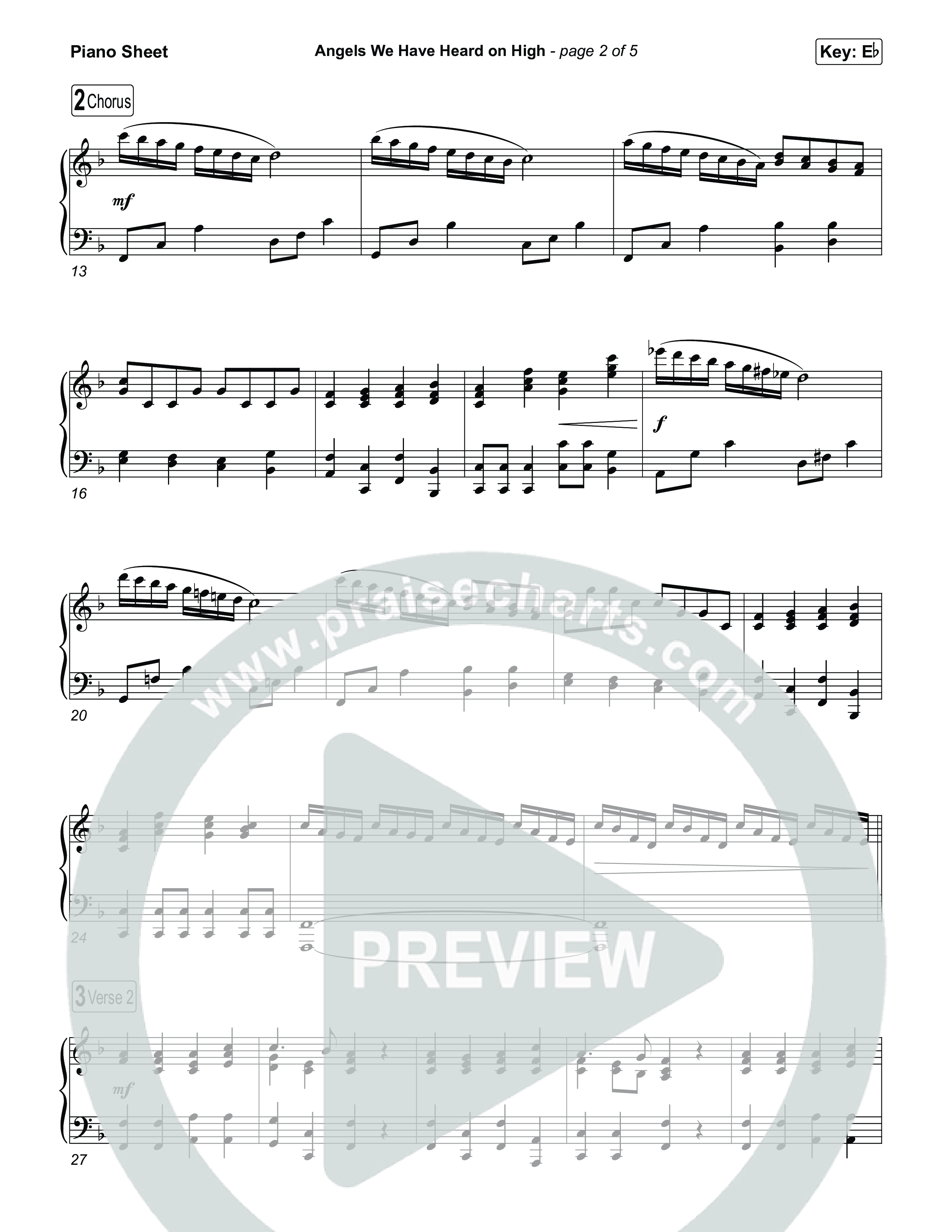 Angels We Have Heard On High Piano Sheet (Museum Of The Bible)