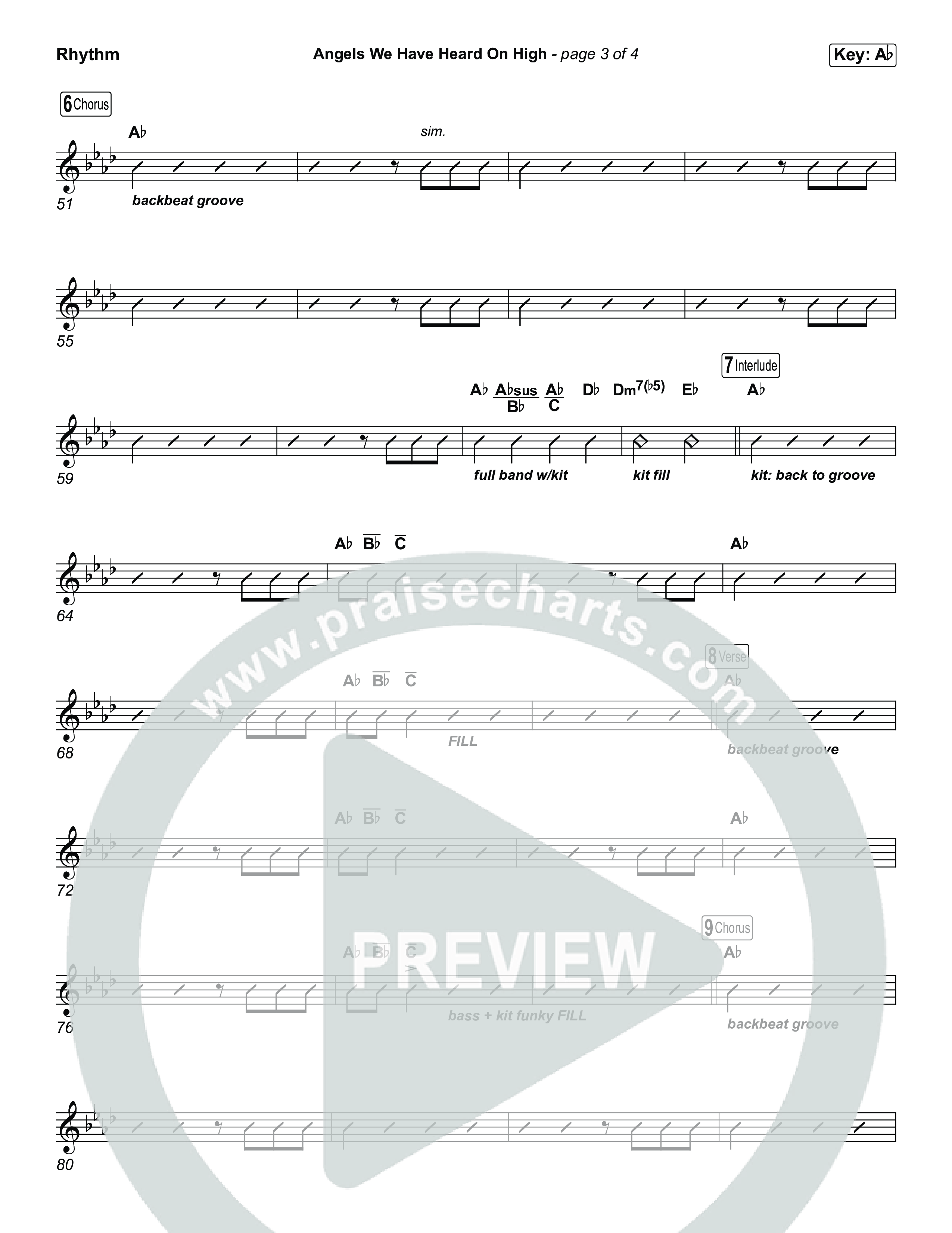 Angels We Have Heard On High Rhythm Chart (Museum Of The Bible)