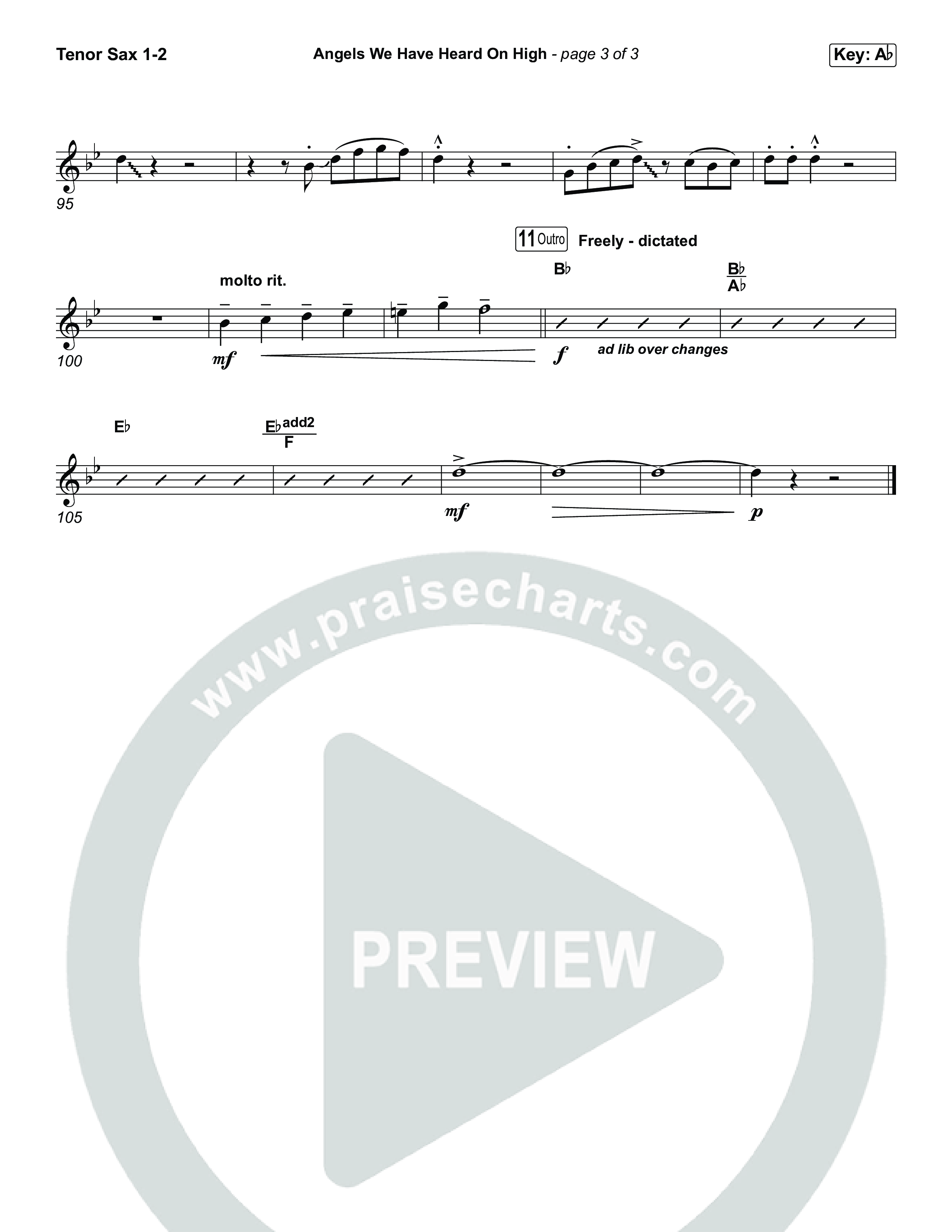 Angels We Have Heard On High Tenor Sax 1,2 (Museum Of The Bible)