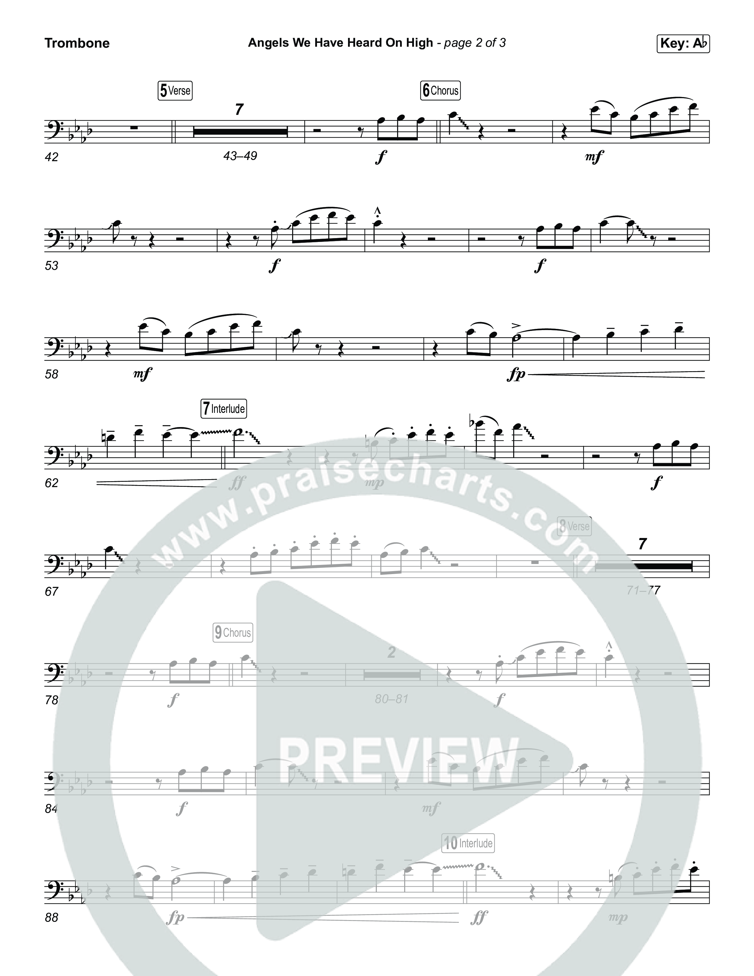 Angels We Have Heard On High Trombone 1,2 (Museum Of The Bible)