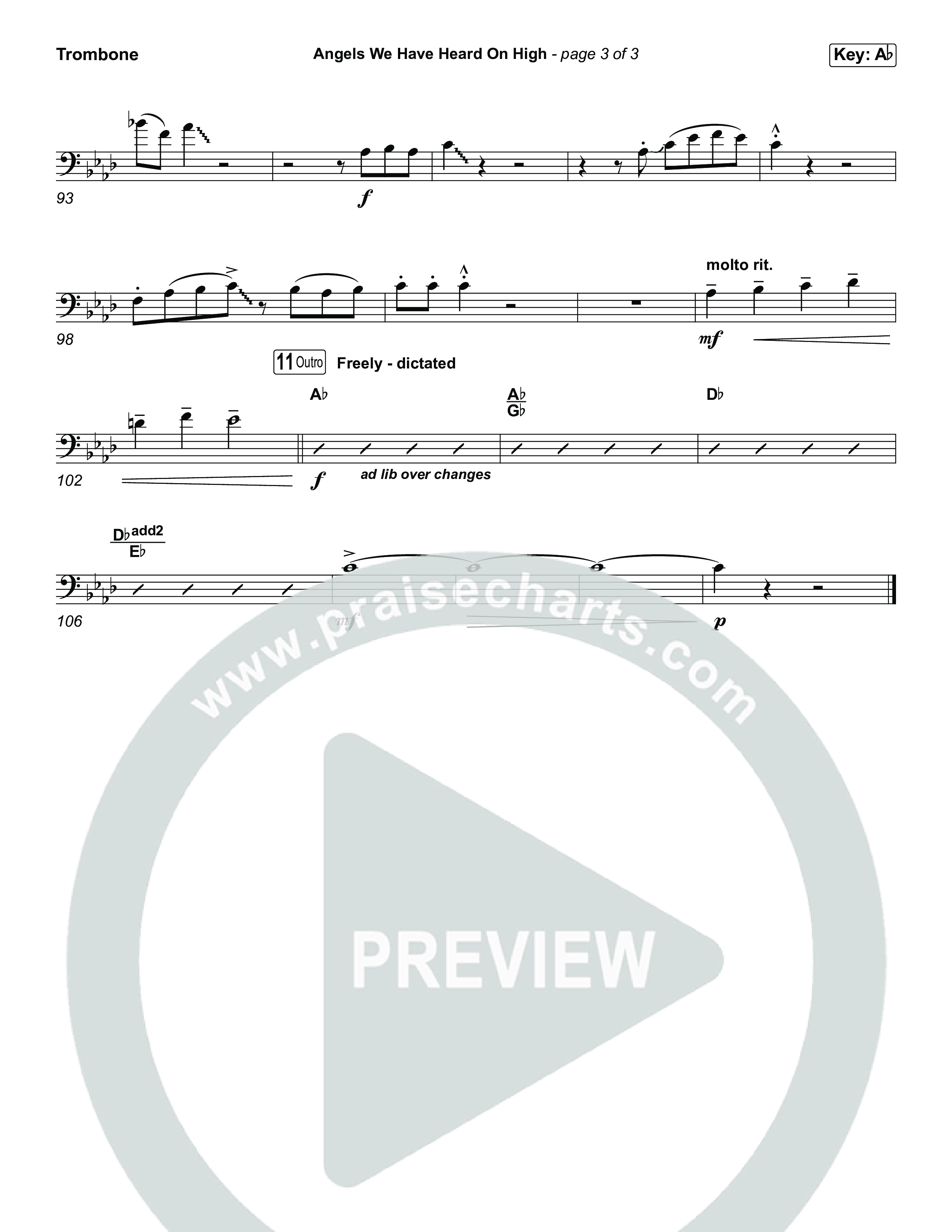 Angels We Have Heard On High Trombone 1,2 (Museum Of The Bible)