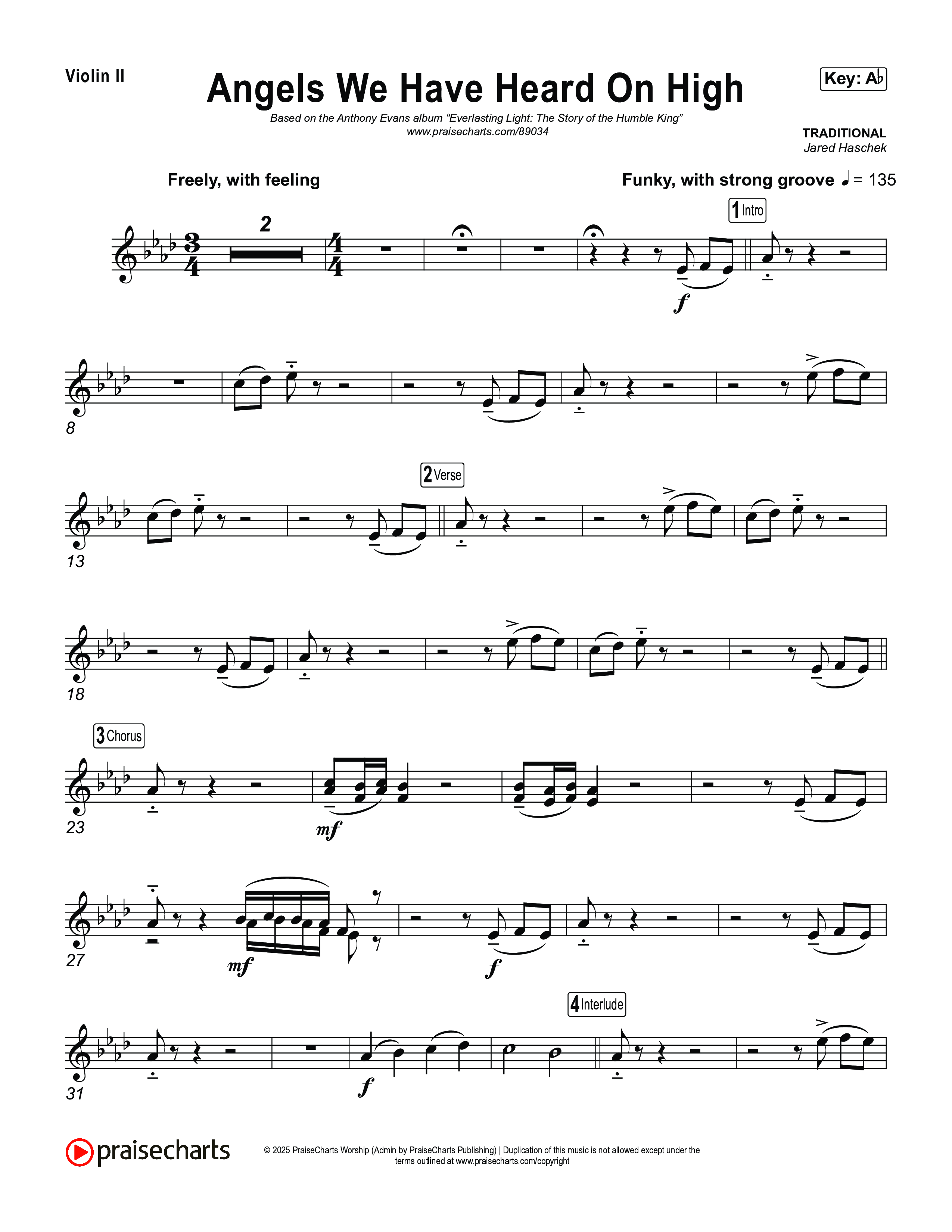 Angels We Have Heard On High Violin 2 (Museum Of The Bible)