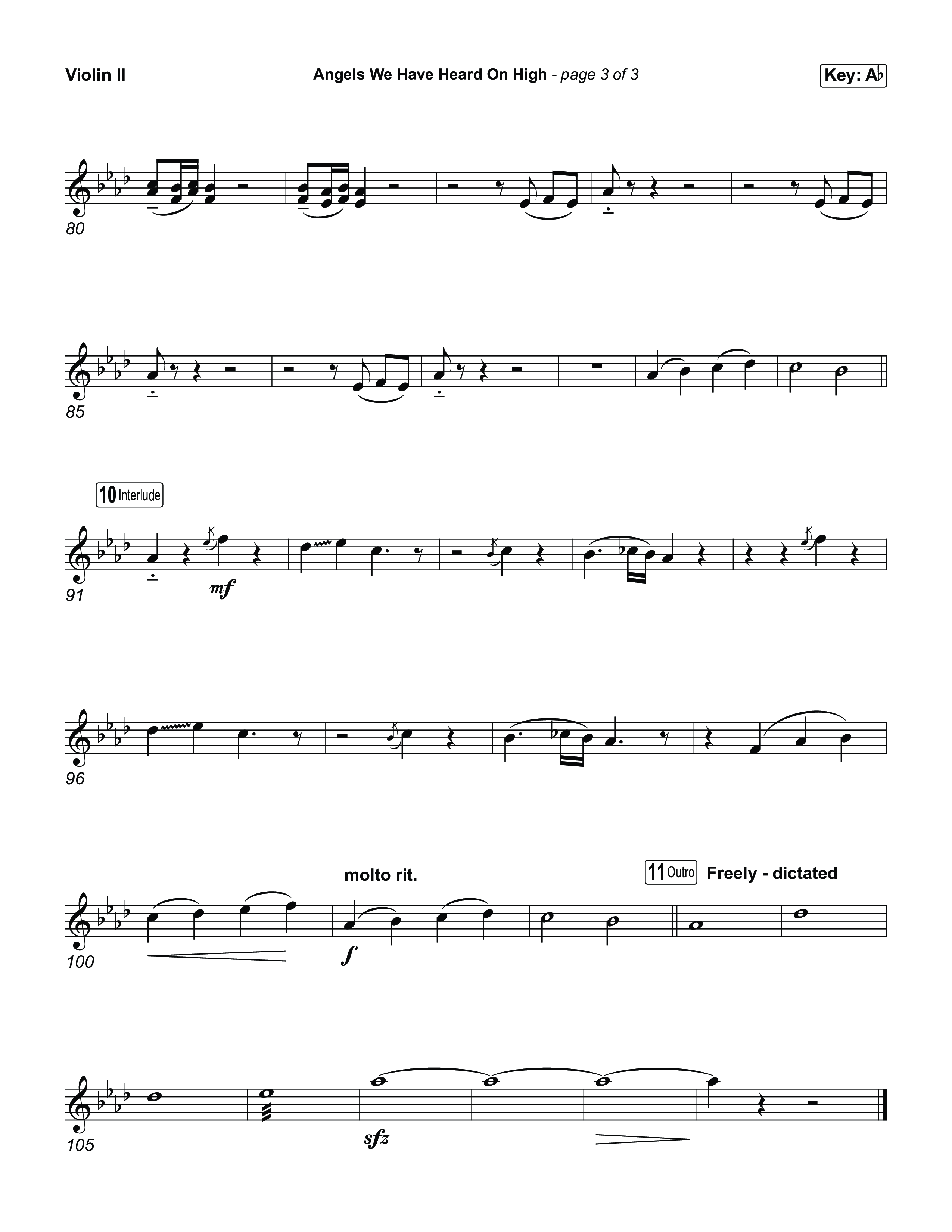 Angels We Have Heard On High Violin 2 (Museum Of The Bible)