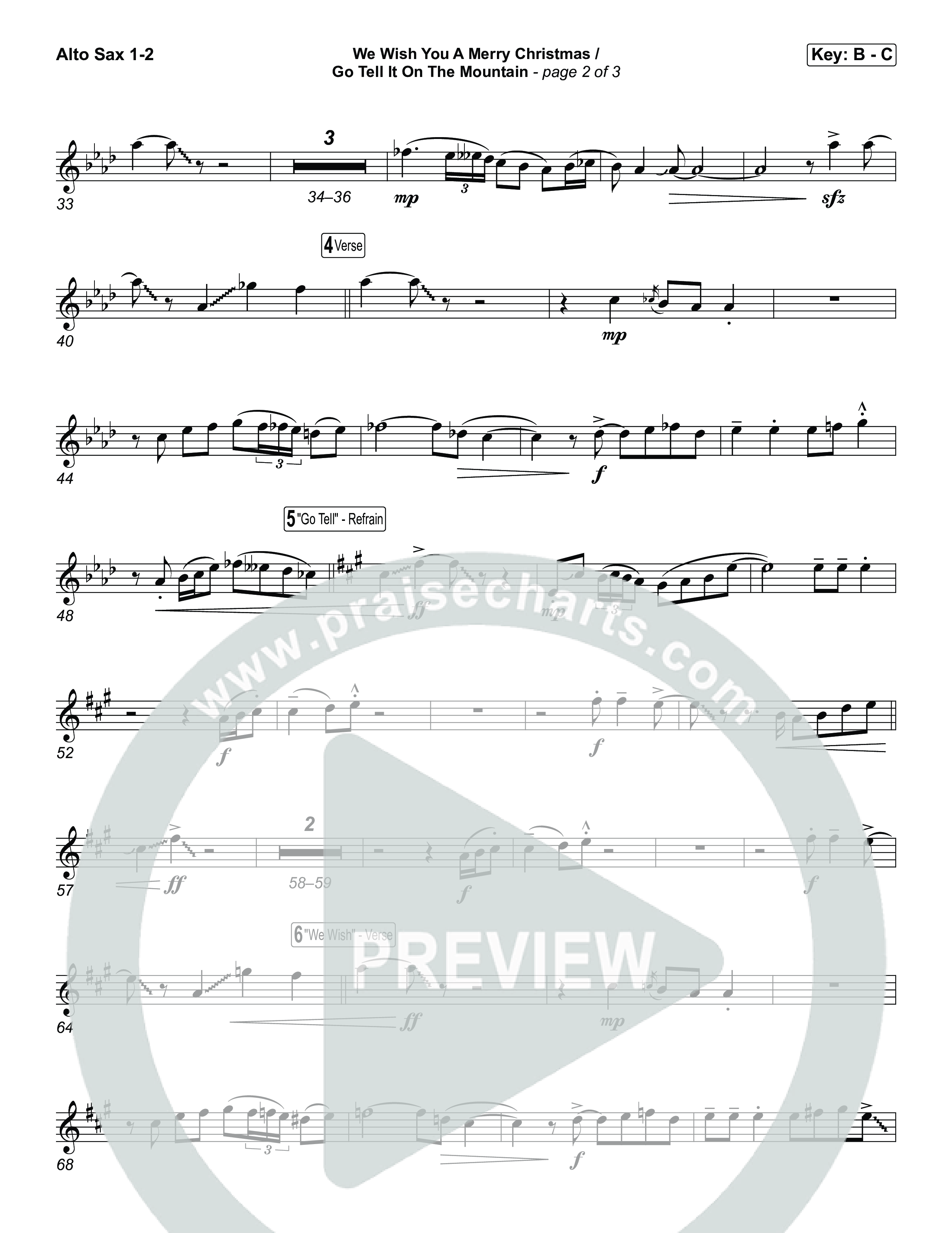 We Wish You A Merry Christmas/ Go Tell It On The Mountain Sax Pack (Museum Of The Bible / Arr. Jared Haschek)