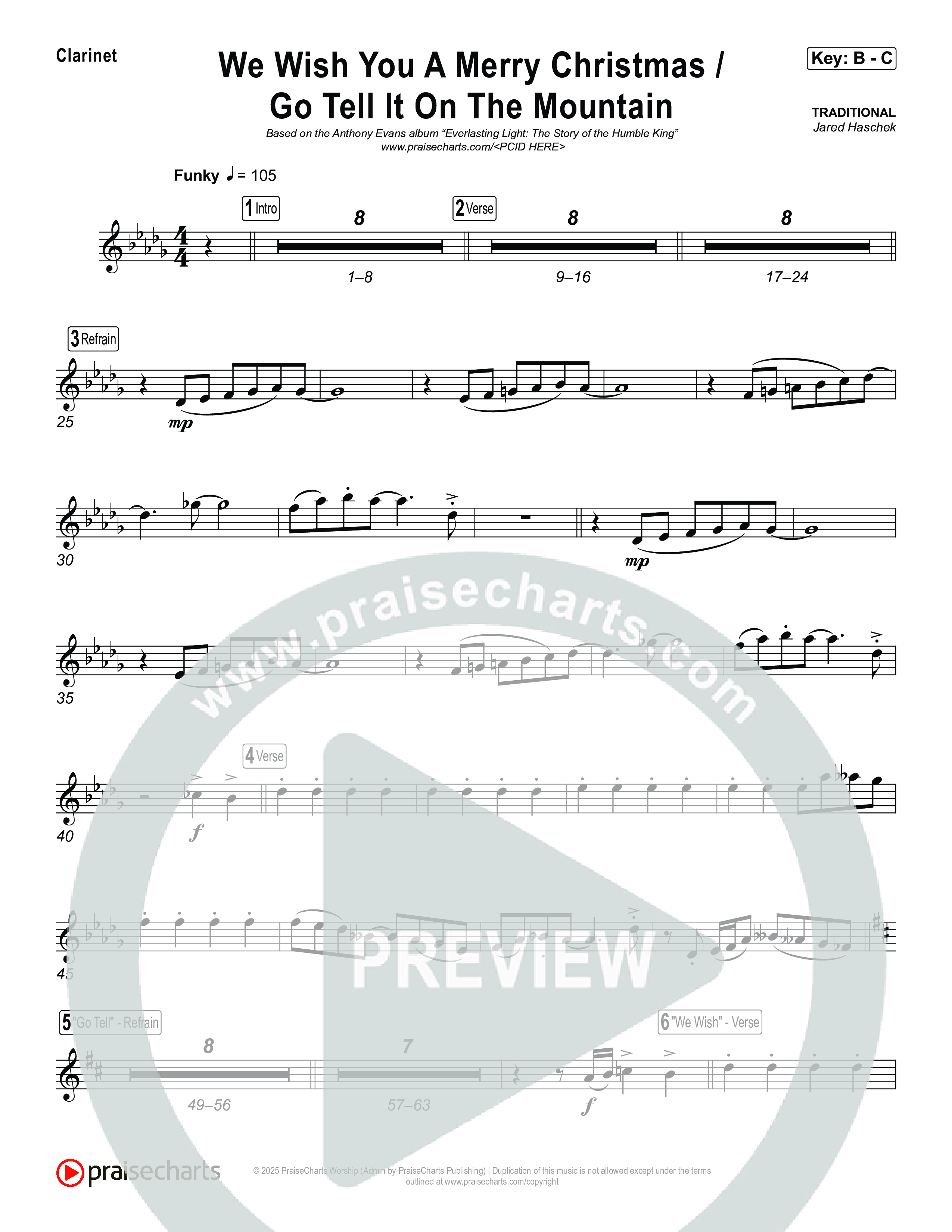 We Wish You A Merry Christmas/ Go Tell It On The Mountain Clarinet 1,2 (Museum Of The Bible / Arr. Jared Haschek)