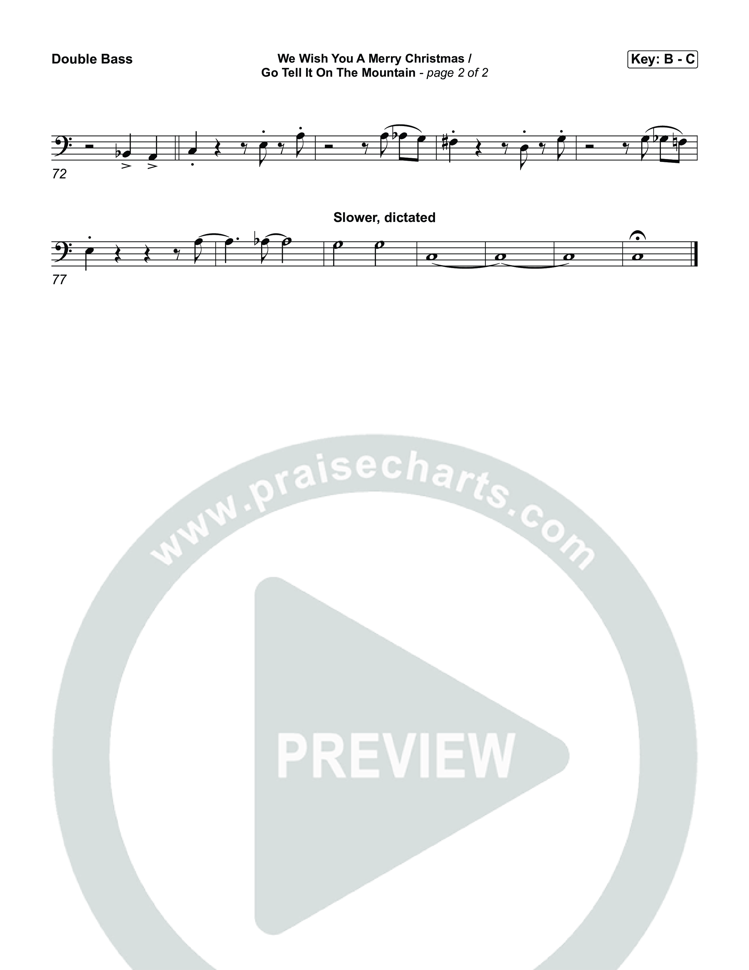 We Wish You A Merry Christmas/ Go Tell It On The Mountain String Bass (Museum Of The Bible / Arr. Jared Haschek)