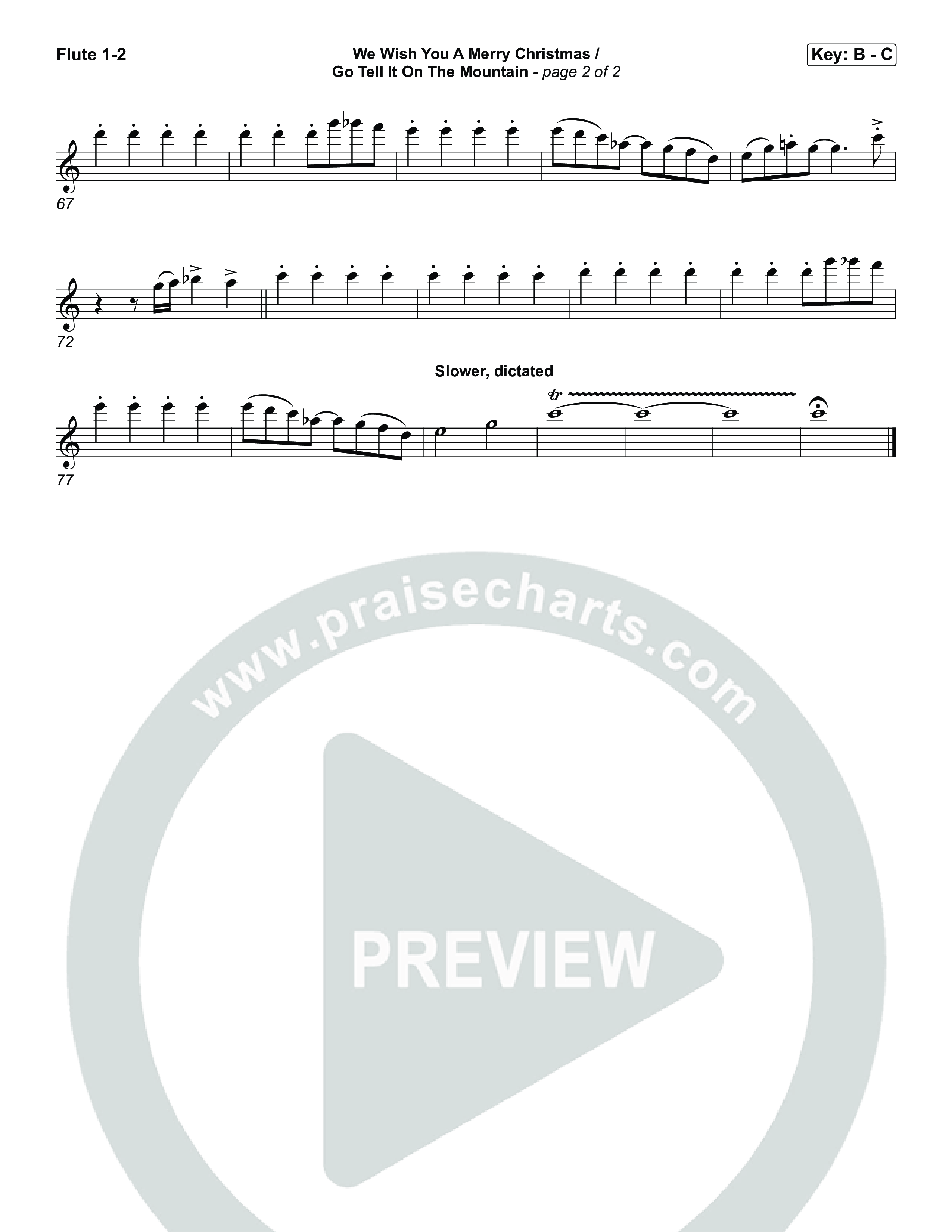 We Wish You A Merry Christmas/ Go Tell It On The Mountain Flute 1,2 (Museum Of The Bible / Arr. Jared Haschek)
