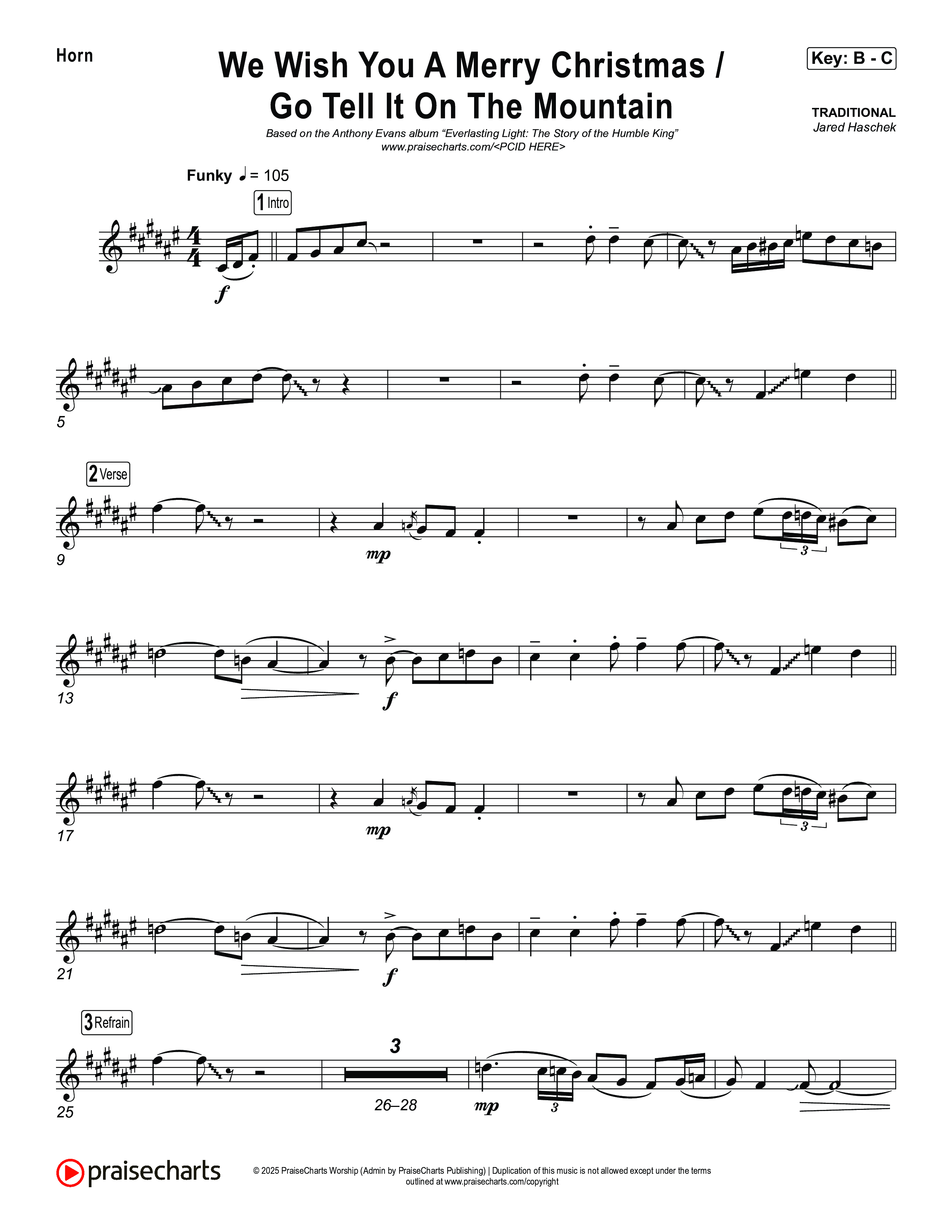 We Wish You A Merry Christmas/ Go Tell It On The Mountain Brass Pack (Museum Of The Bible / Arr. Jared Haschek)