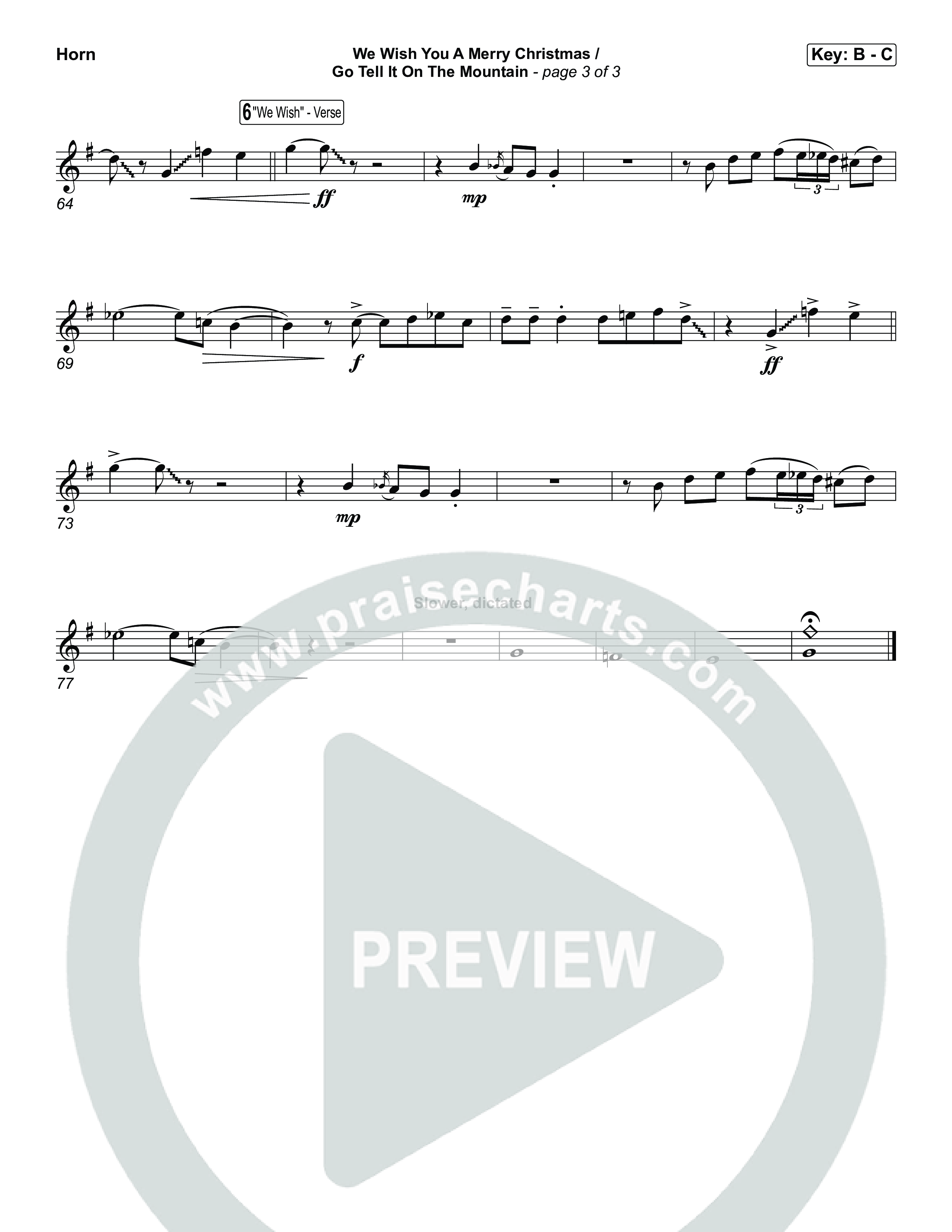 We Wish You A Merry Christmas/ Go Tell It On The Mountain Brass Pack (Museum Of The Bible / Arr. Jared Haschek)