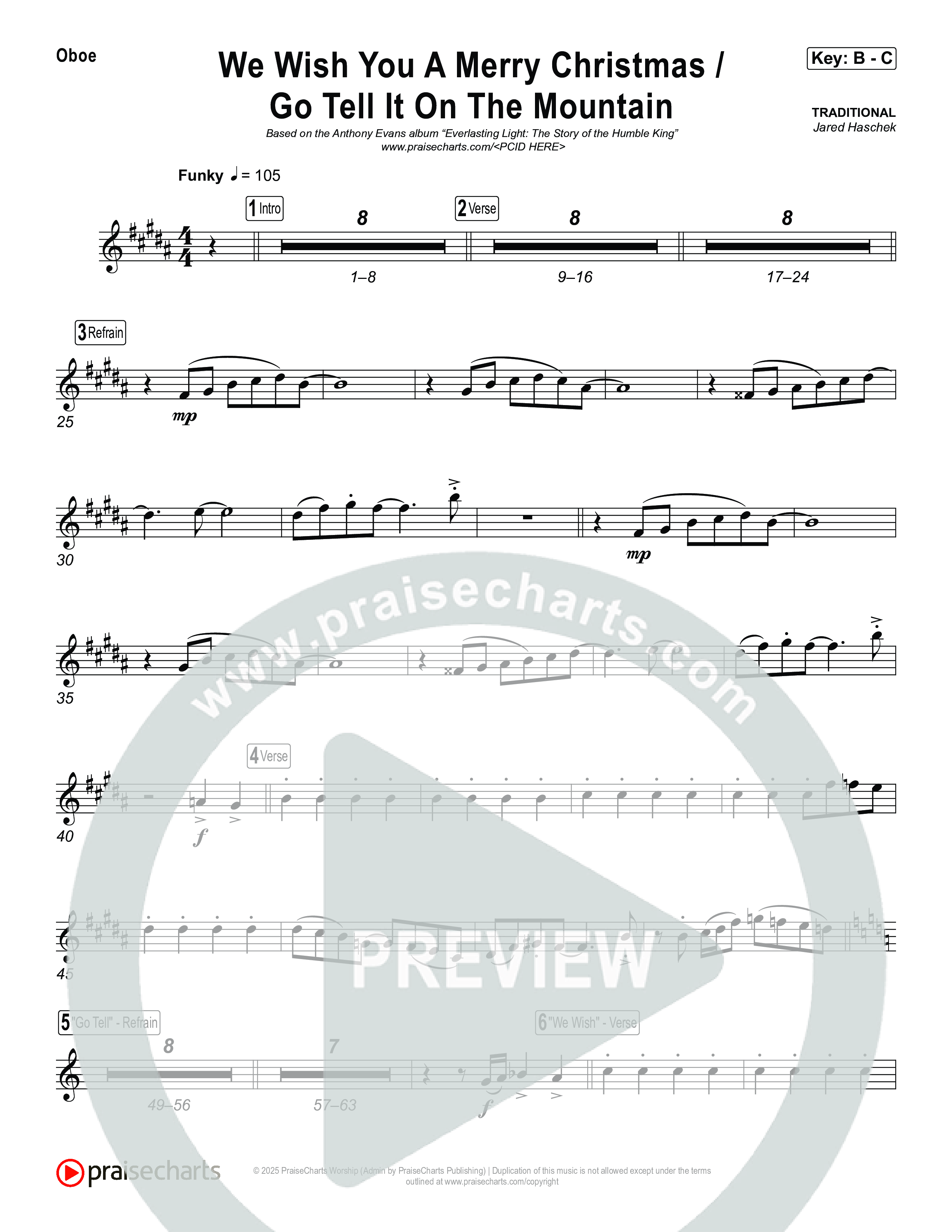 We Wish You A Merry Christmas/ Go Tell It On The Mountain Oboe (Museum Of The Bible / Arr. Jared Haschek)