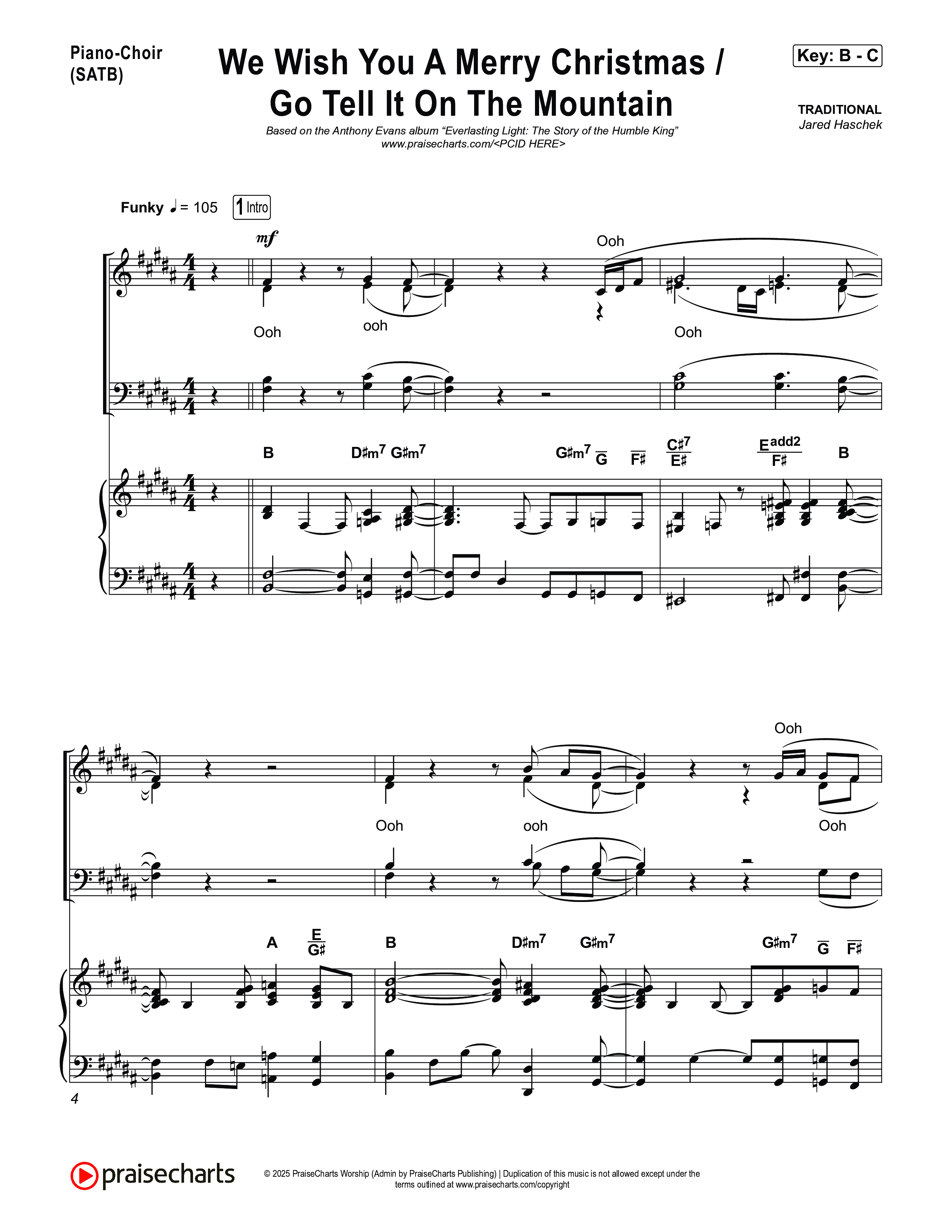 We Wish You A Merry Christmas/ Go Tell It On The Mountain Piano/Vocal Pack (Museum Of The Bible / Arr. Jared Haschek)