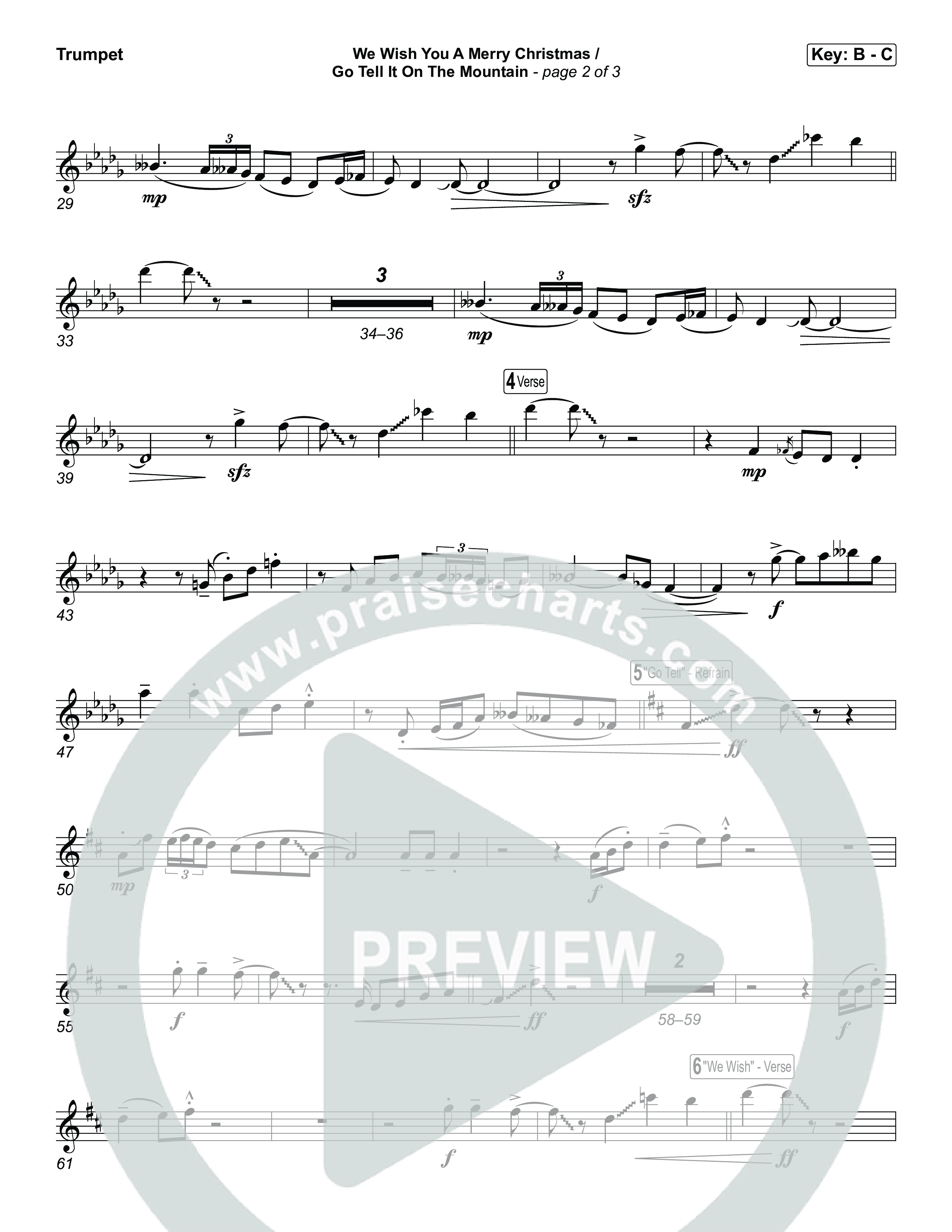 We Wish You A Merry Christmas/ Go Tell It On The Mountain Trumpet 1,2 (Museum Of The Bible / Arr. Jared Haschek)