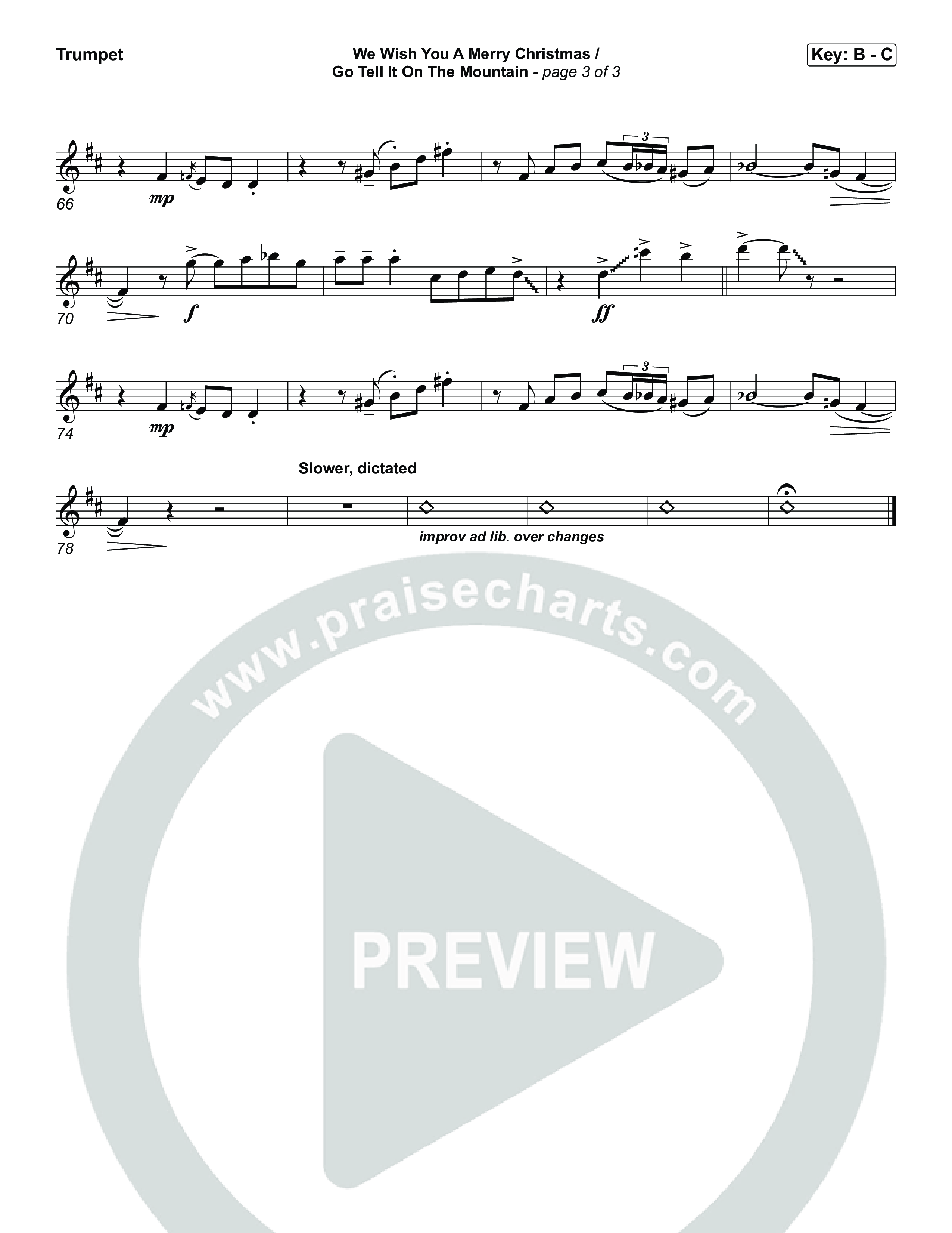 We Wish You A Merry Christmas/ Go Tell It On The Mountain Trumpet 1,2 (Museum Of The Bible / Arr. Jared Haschek)