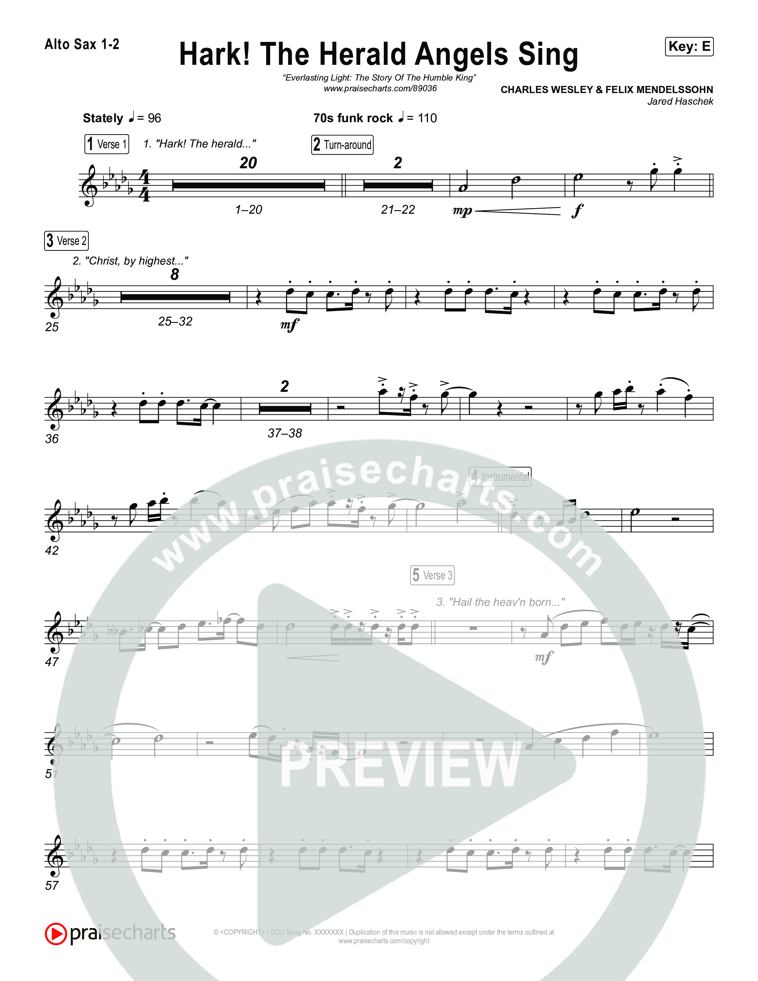 Hark The Herald Angels Sing Alto Sax 1,2 (Museum Of The Bible / Arr. Jared Haschek)