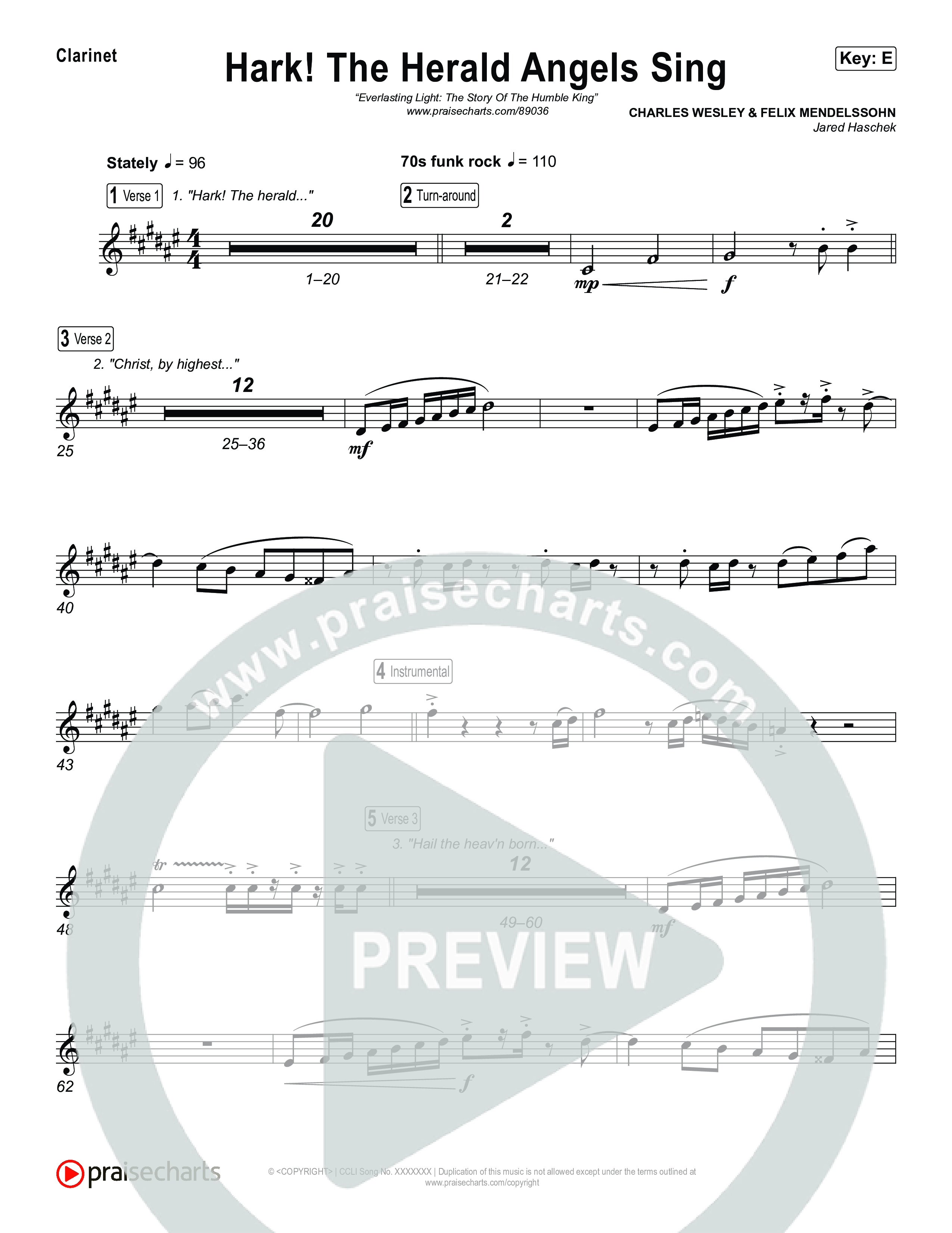 Hark The Herald Angels Sing Clarinet 1,2 (Museum Of The Bible / Arr. Jared Haschek)