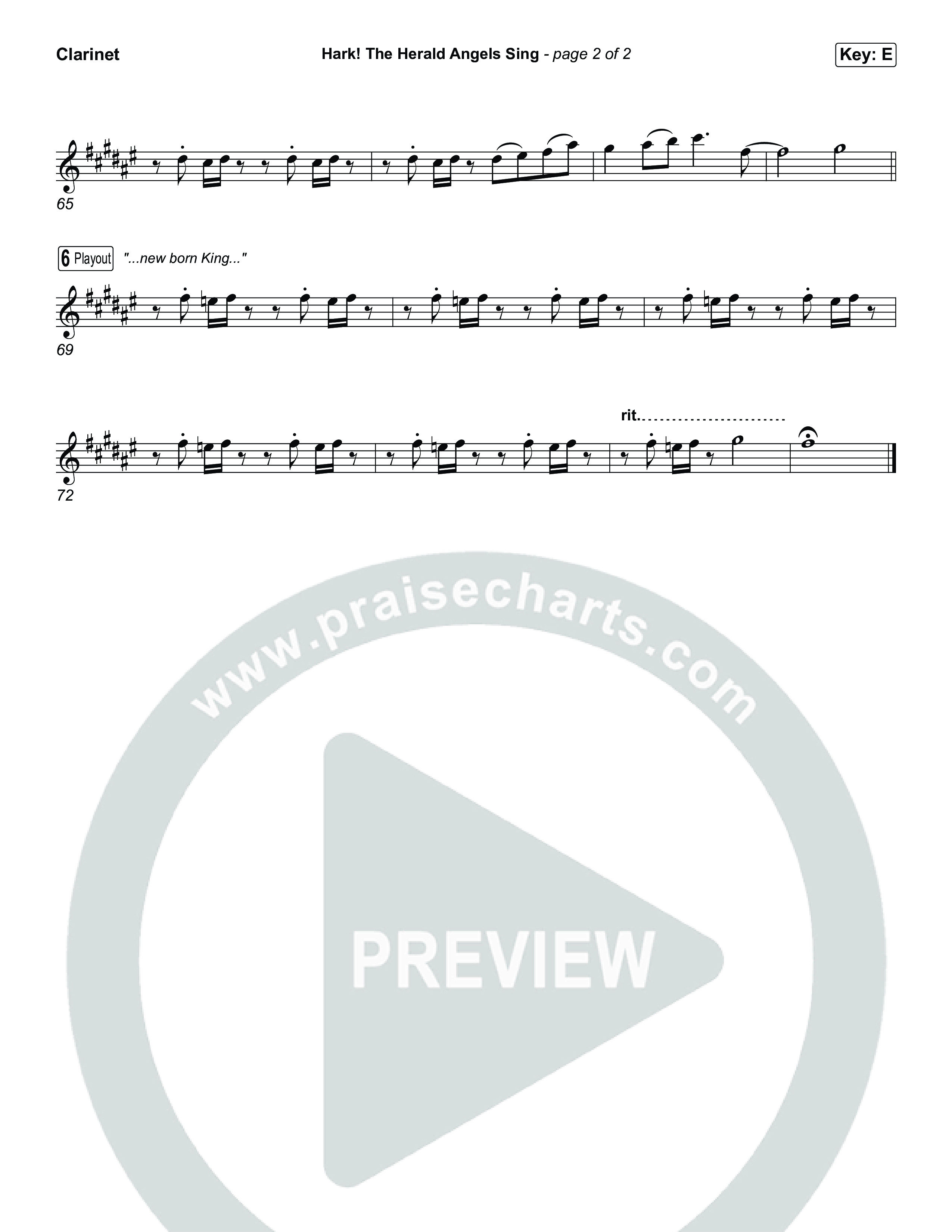 Hark The Herald Angels Sing Clarinet 1,2 (Museum Of The Bible / Arr. Jared Haschek)