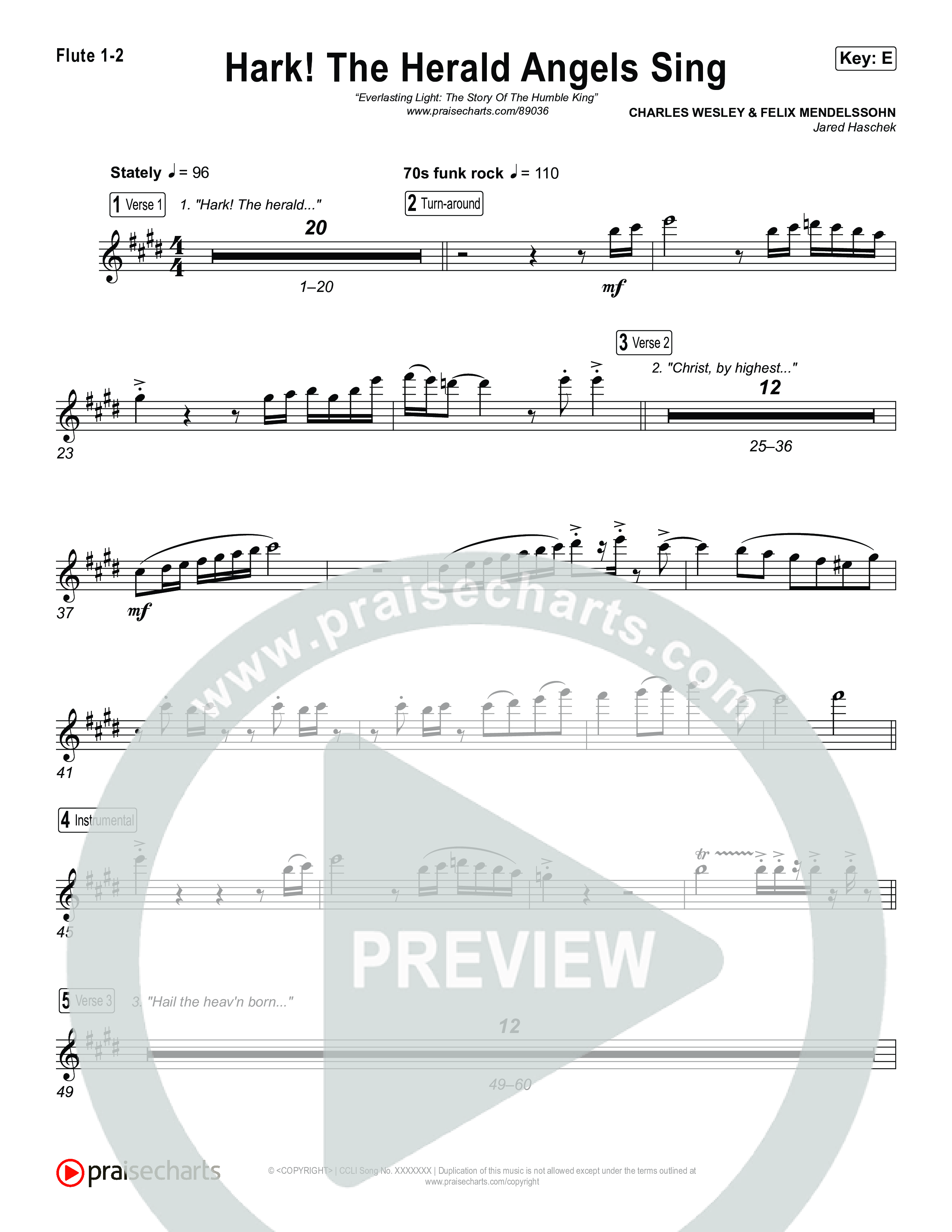 Hark The Herald Angels Sing Flute 1,2 (Museum Of The Bible / Arr. Jared Haschek)