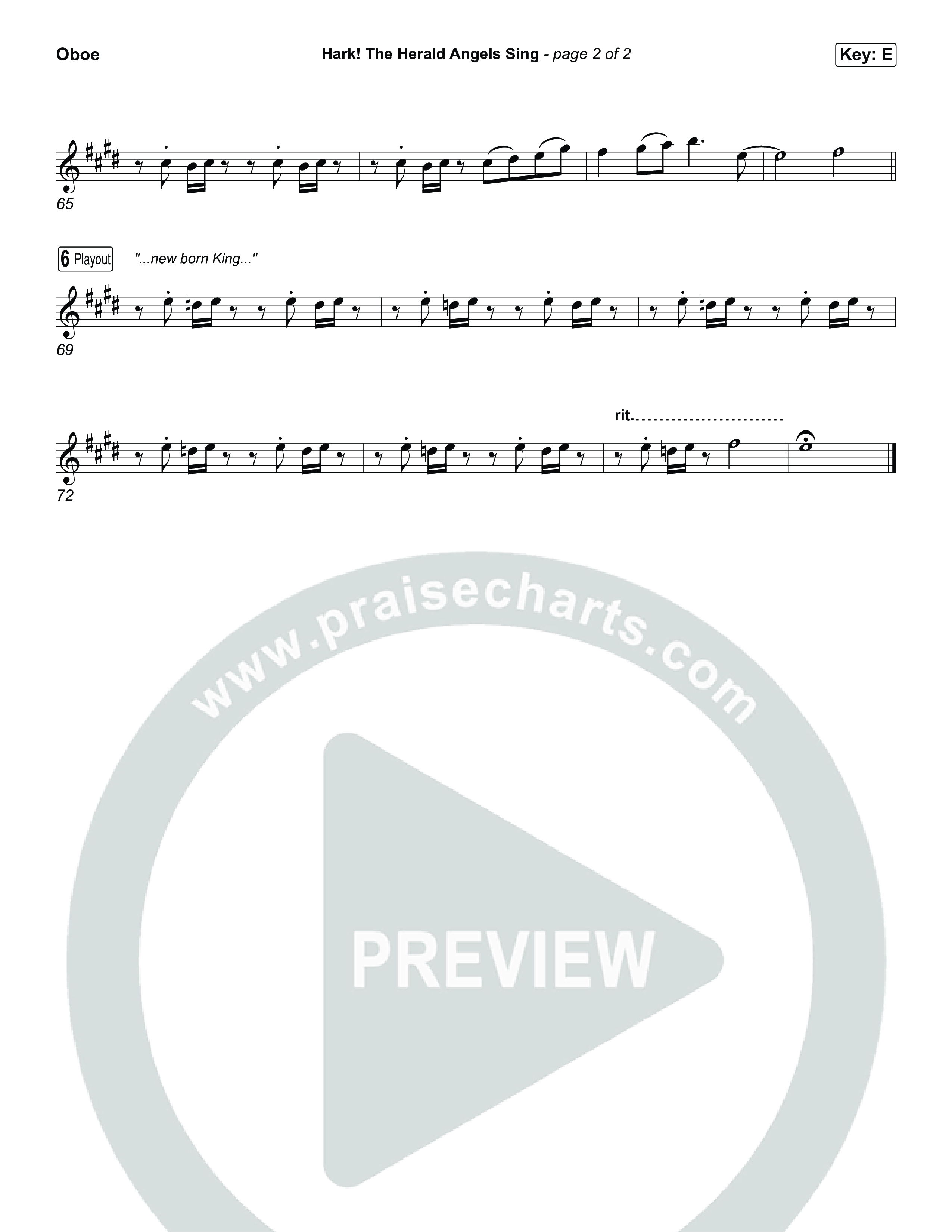 Hark The Herald Angels Sing Oboe (Museum Of The Bible / Arr. Jared Haschek)