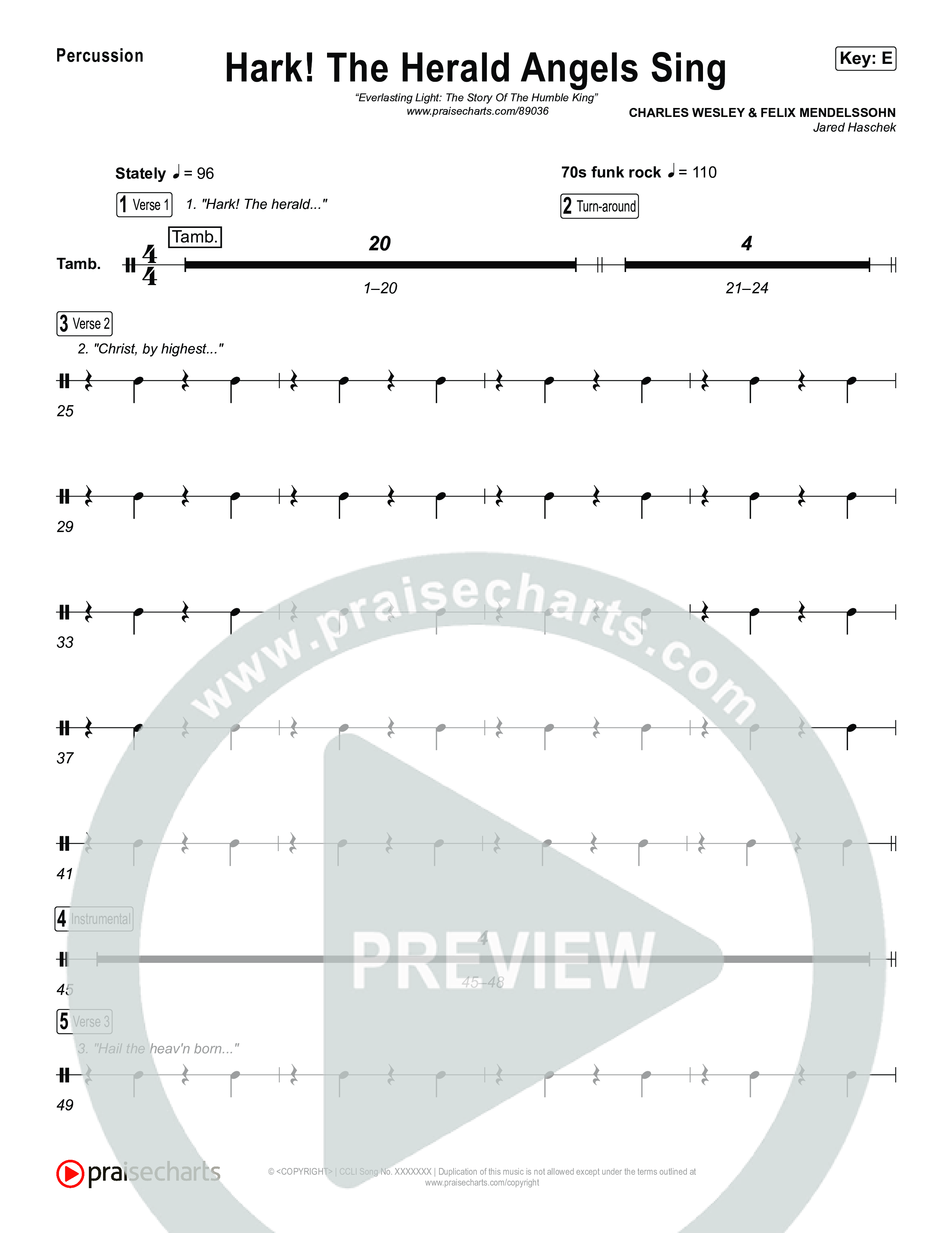 Hark The Herald Angels Sing Percussion (Museum Of The Bible / Arr. Jared Haschek)