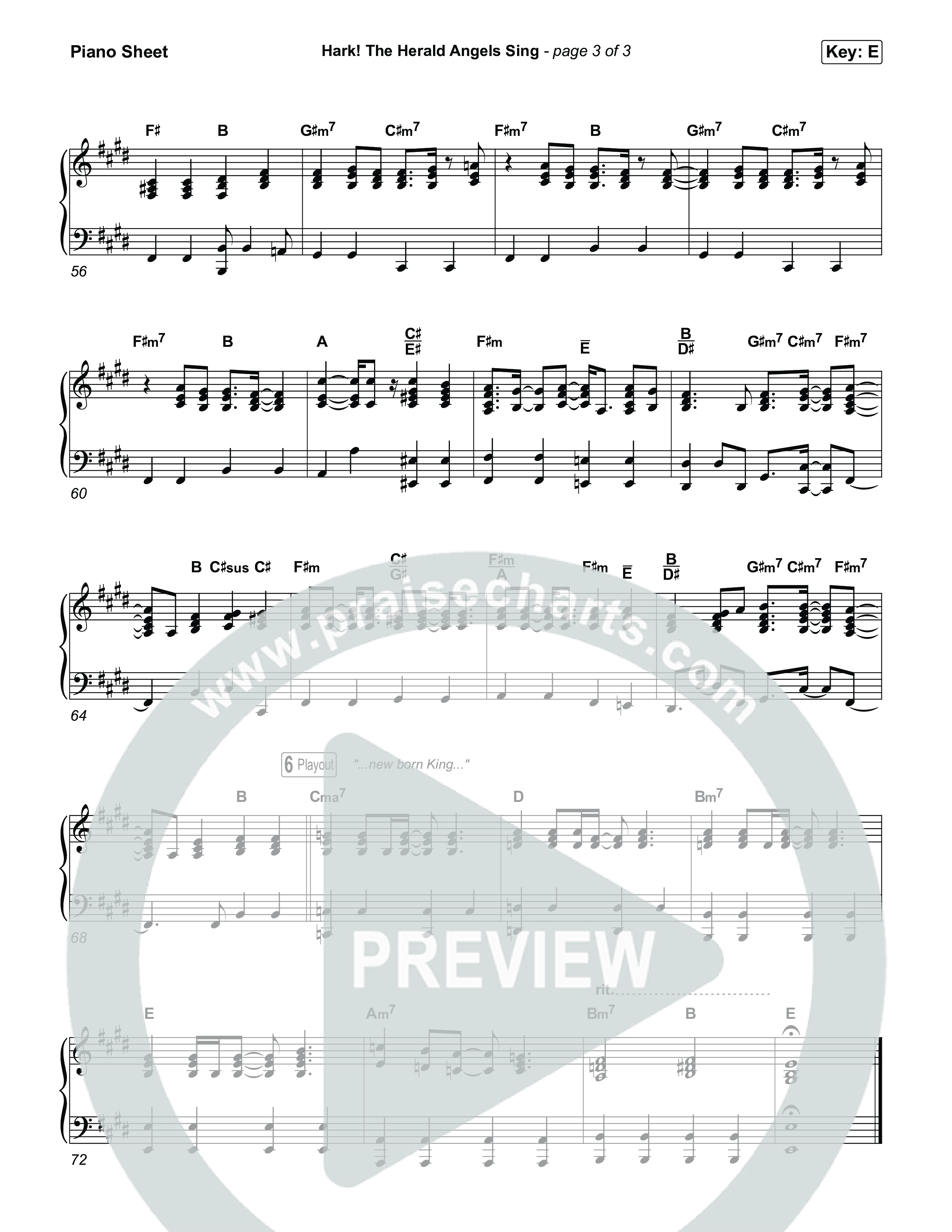 Hark The Herald Angels Sing Piano Sheet (Museum Of The Bible / Arr. Jared Haschek)