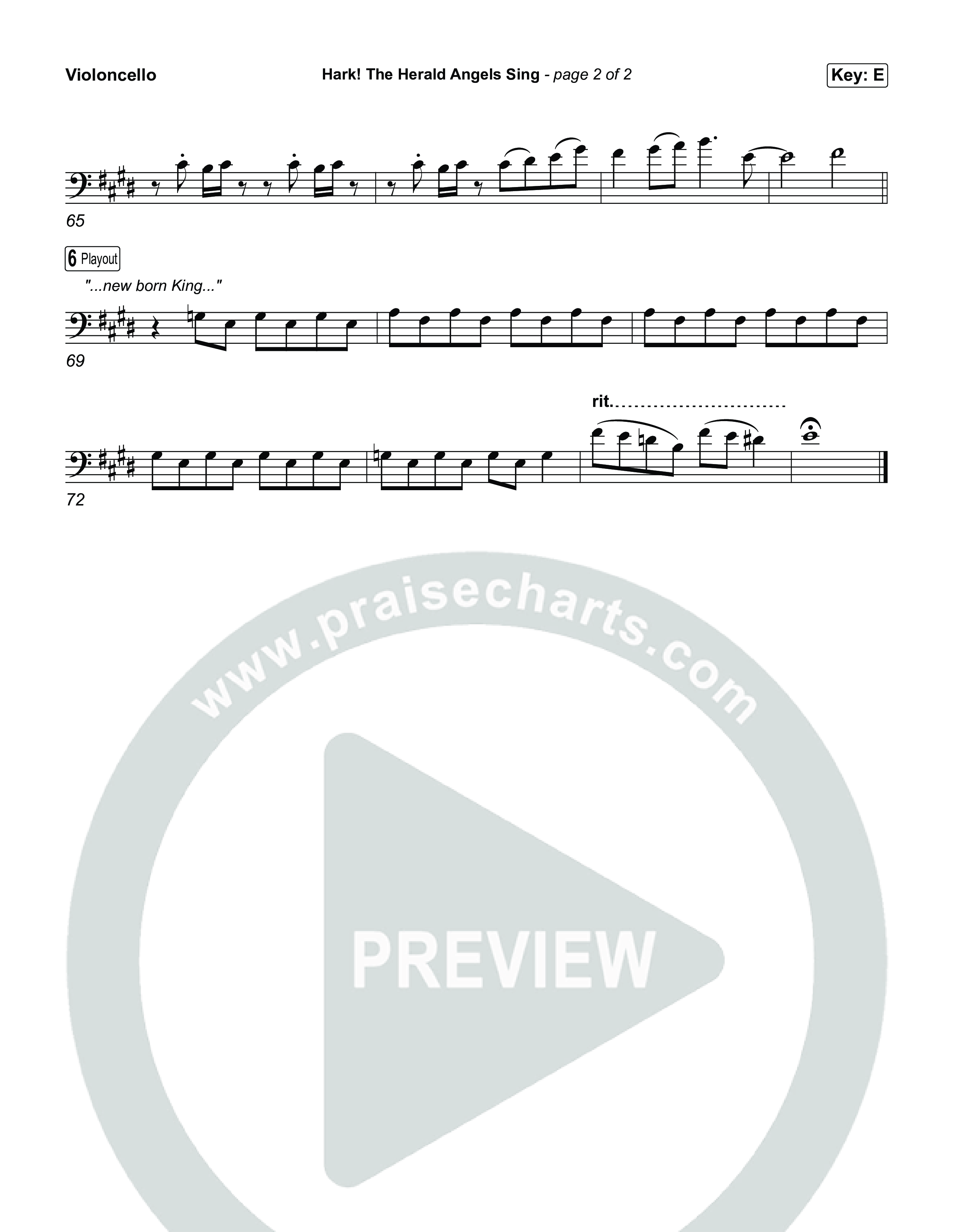 Hark The Herald Angels Sing Violincello (Museum Of The Bible / Arr. Jared Haschek)