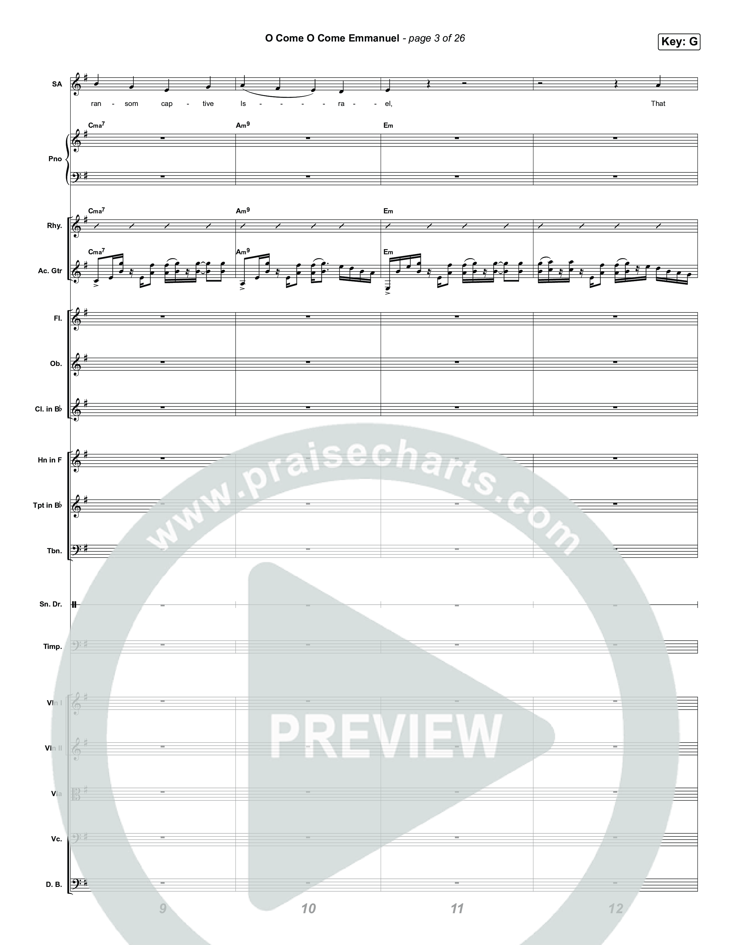 O Come O Come Emmanuel Orchestration (Museum Of The Bible / Arr. Jared Haschek)