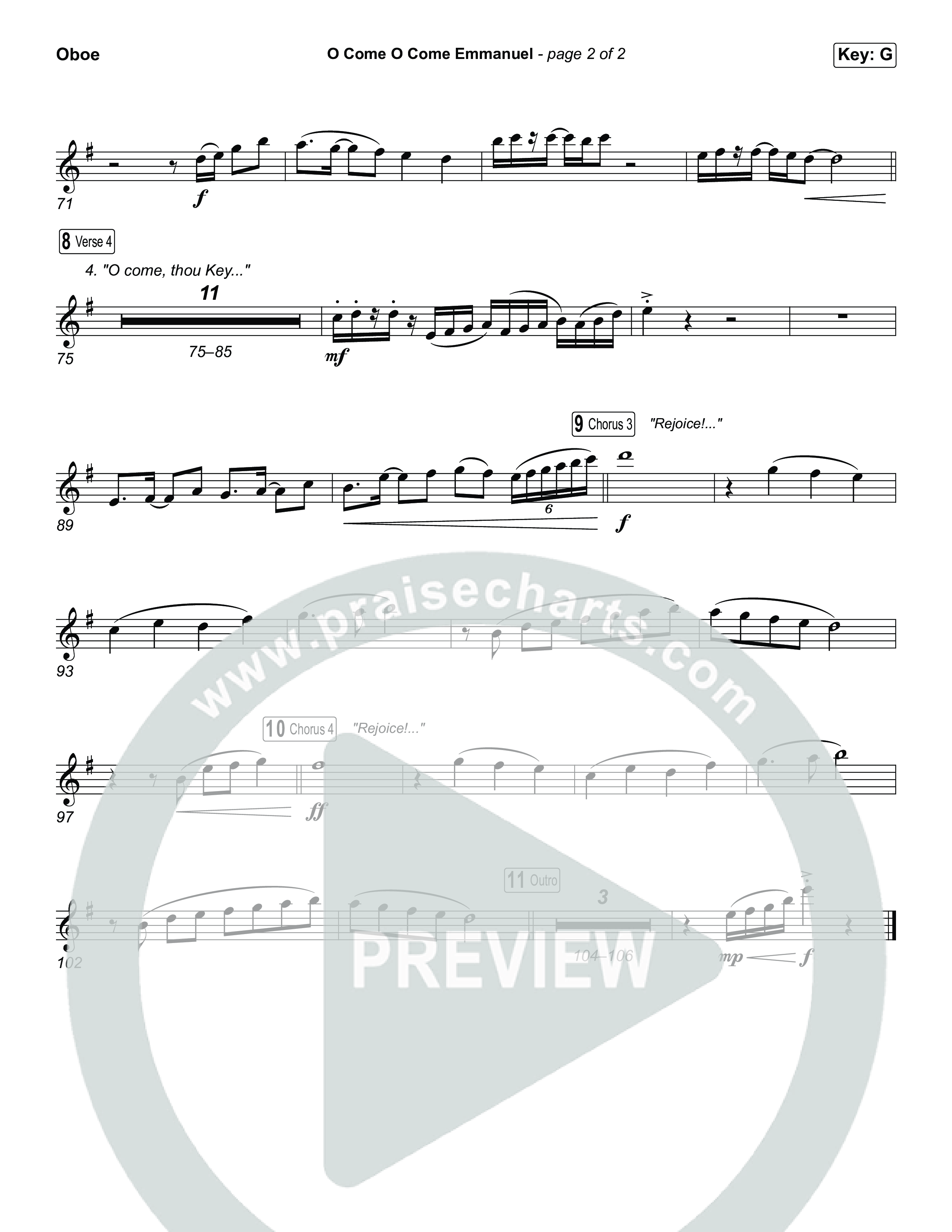 O Come O Come Emmanuel Oboe (Museum Of The Bible / Arr. Jared Haschek)