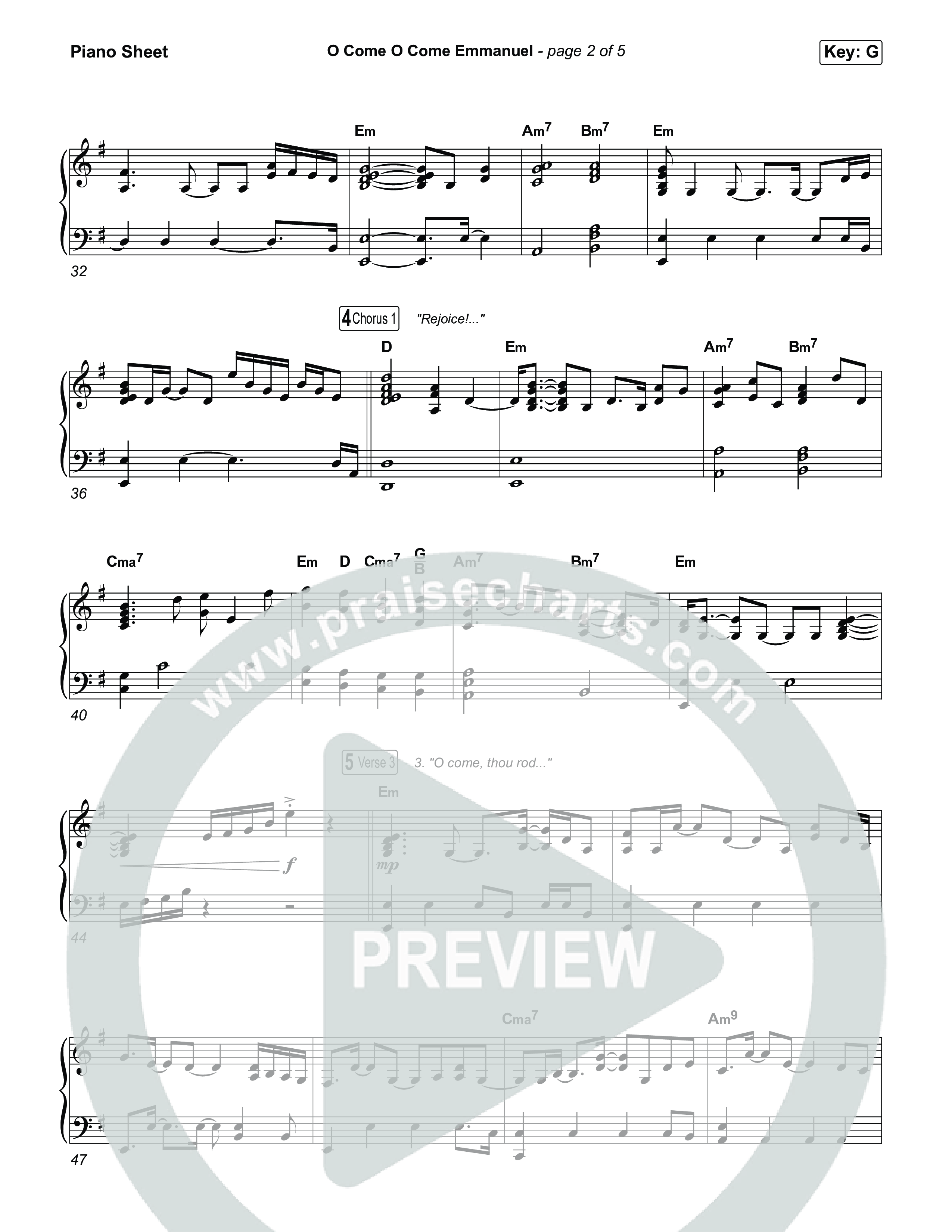 O Come O Come Emmanuel Piano Sheet (Museum Of The Bible / Arr. Jared Haschek)