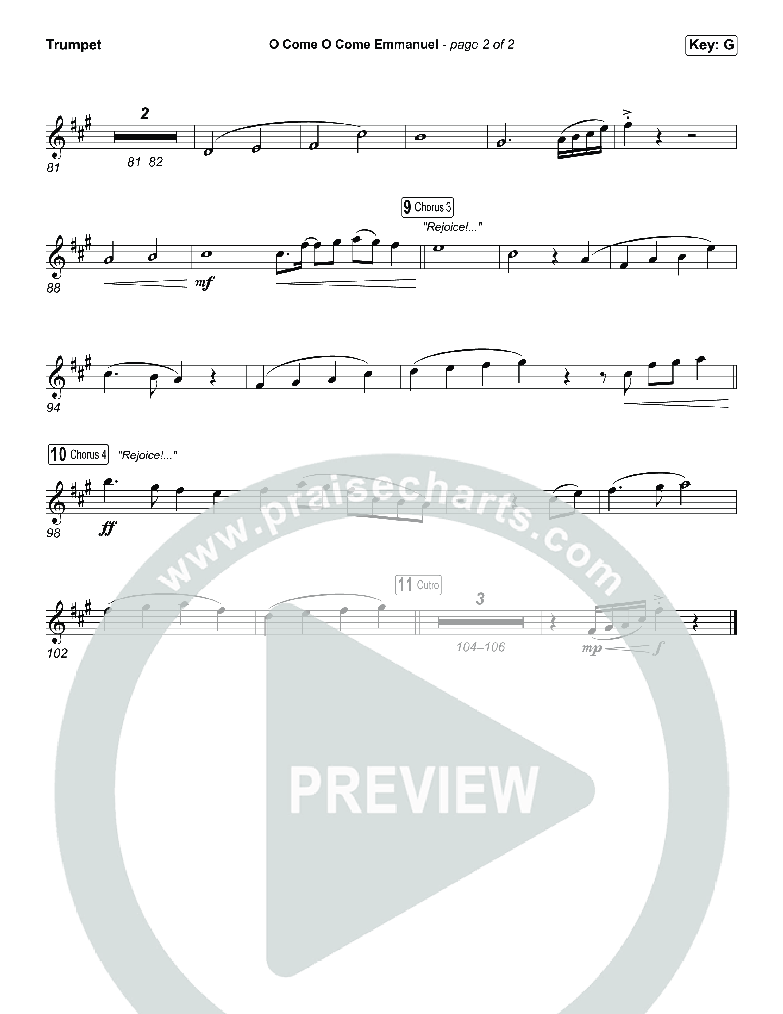 O Come O Come Emmanuel Trumpet 1,2 (Museum Of The Bible / Arr. Jared Haschek)