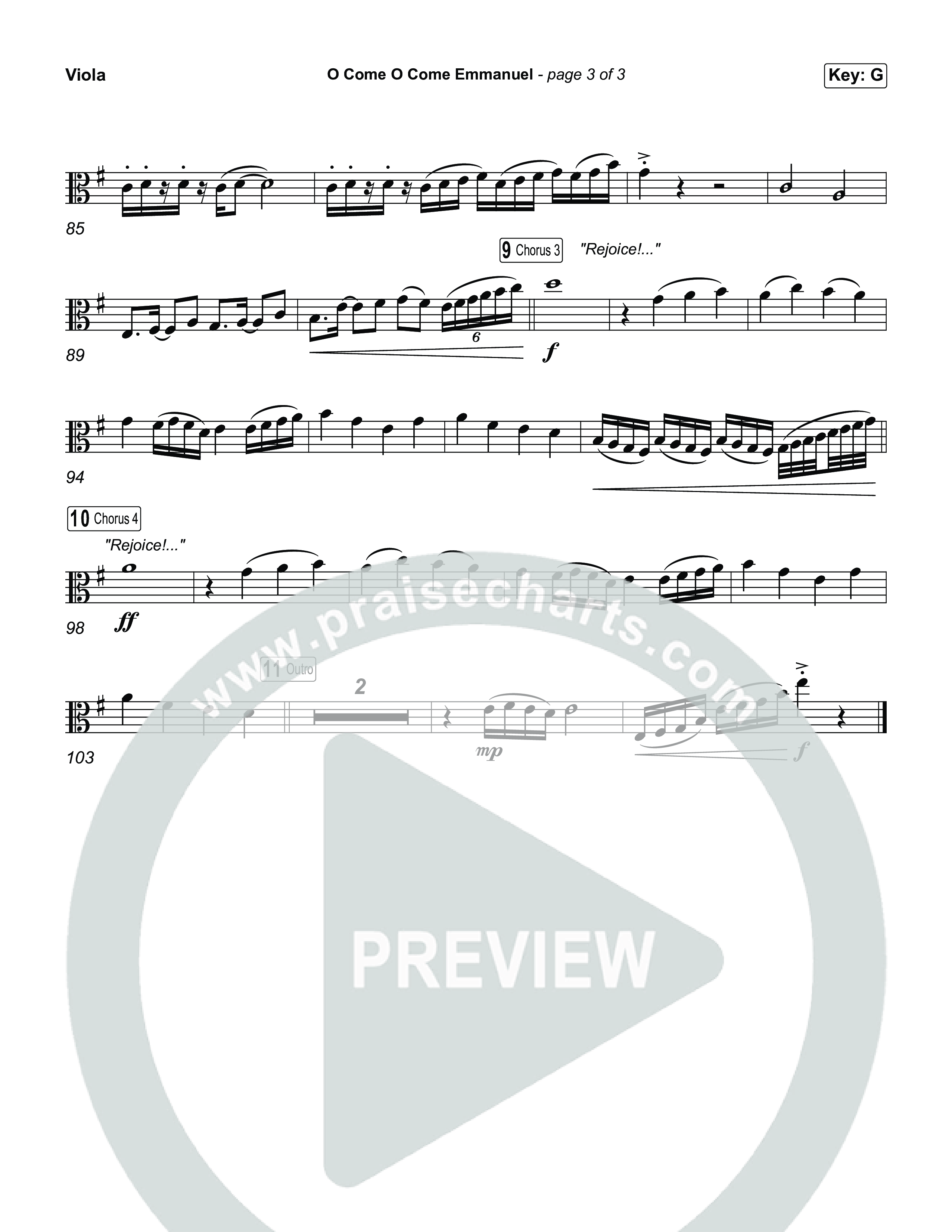 O Come O Come Emmanuel Viola (Museum Of The Bible / Arr. Jared Haschek)