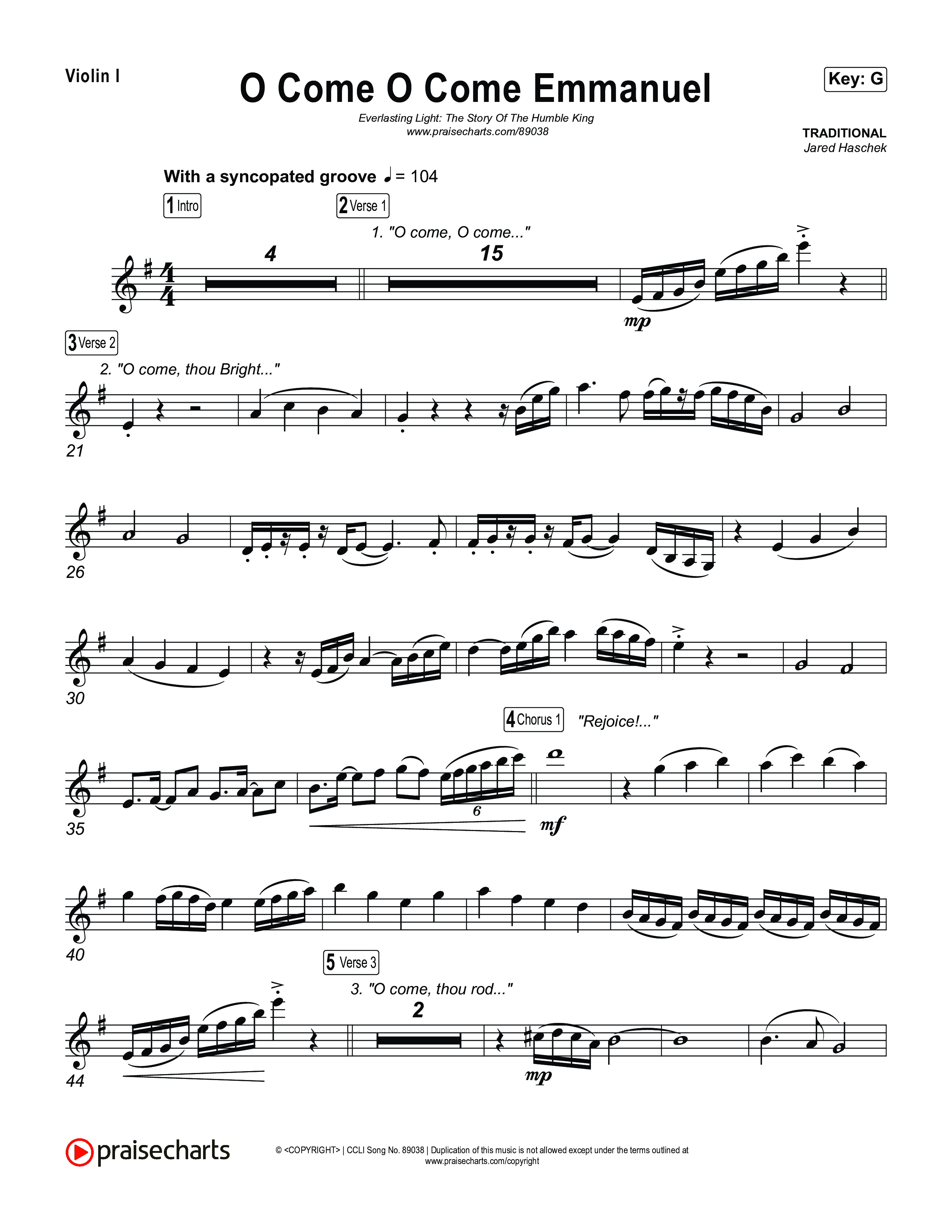 O Come O Come Emmanuel String Pack (Museum Of The Bible / Arr. Jared Haschek)