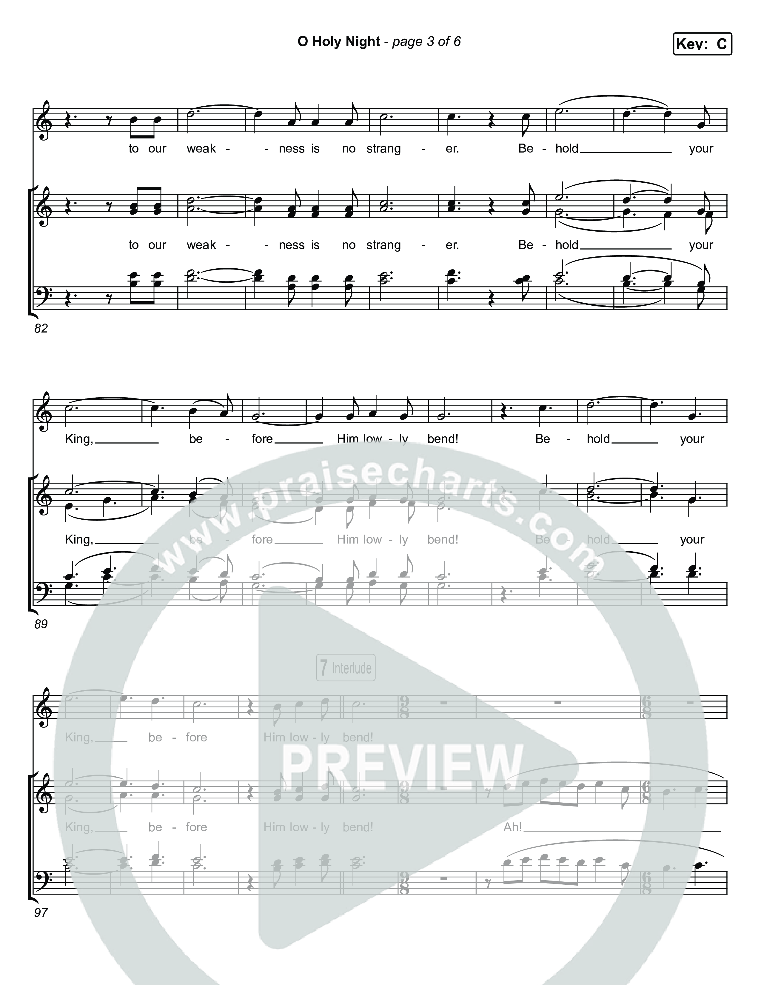 O Holy Night Choir Sheet (SATB) (Museum Of The Bible / Arr. Jared Haschek)