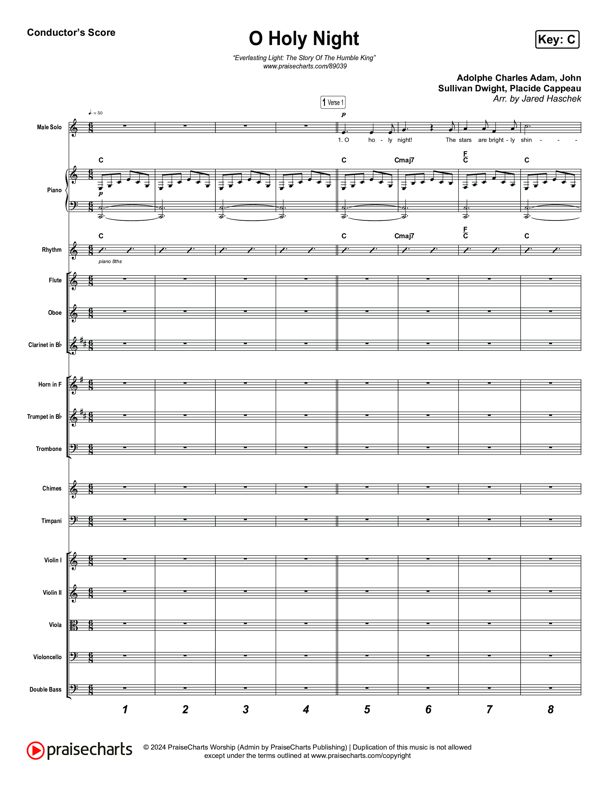 O Holy Night Orchestration (Museum Of The Bible / Arr. Jared Haschek)