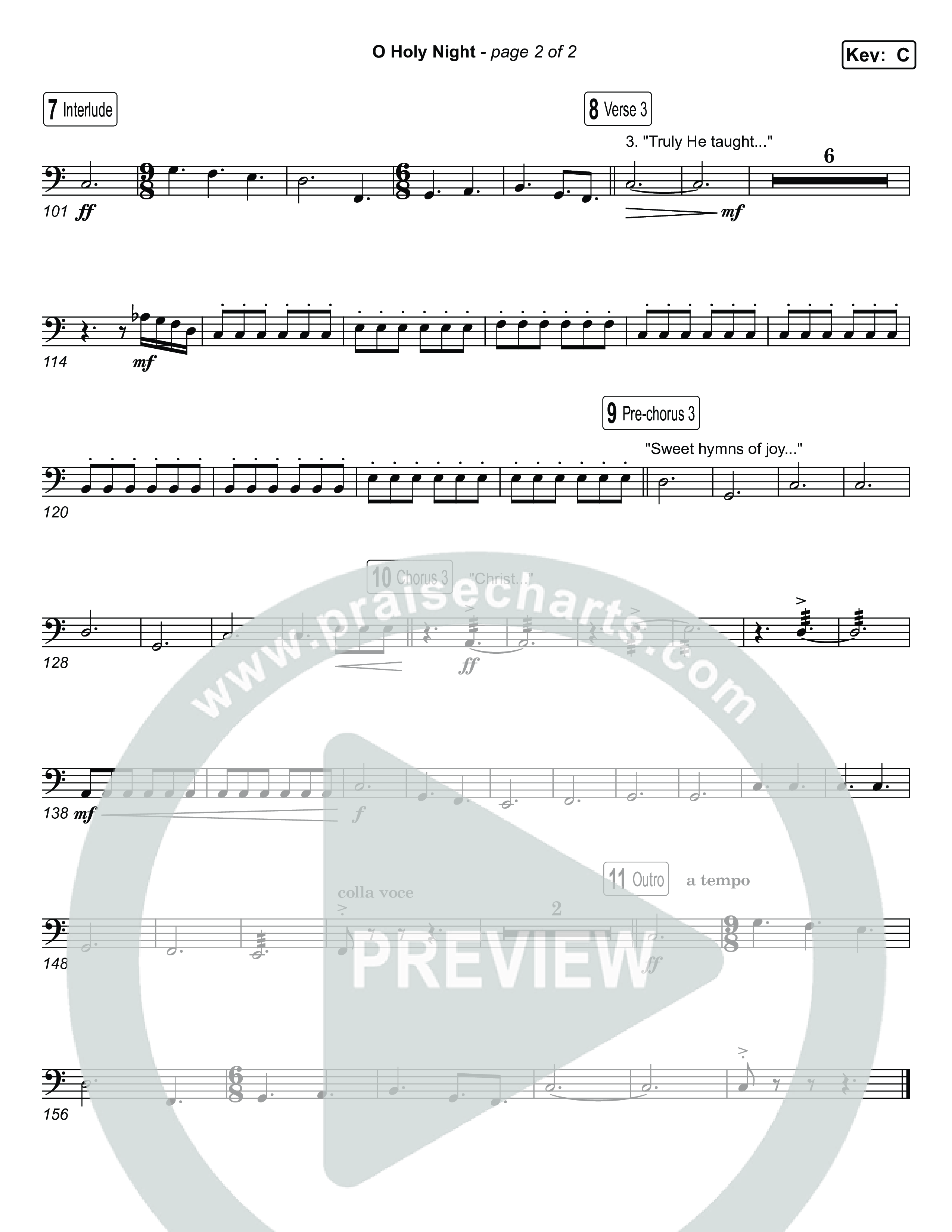 O Holy Night String Bass (Museum Of The Bible / Arr. Jared Haschek)