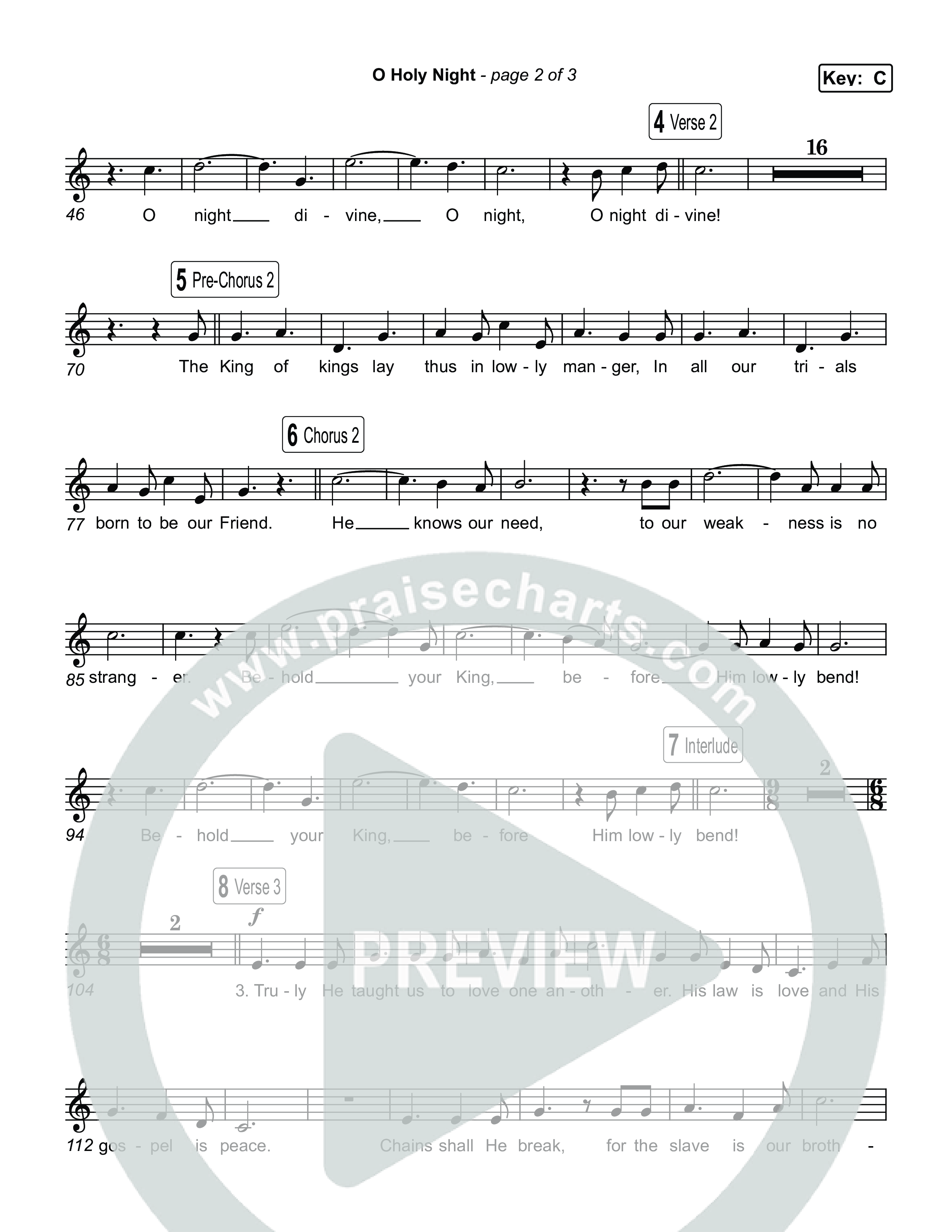 O Holy Night Male Solo (Museum Of The Bible / Arr. Jared Haschek)