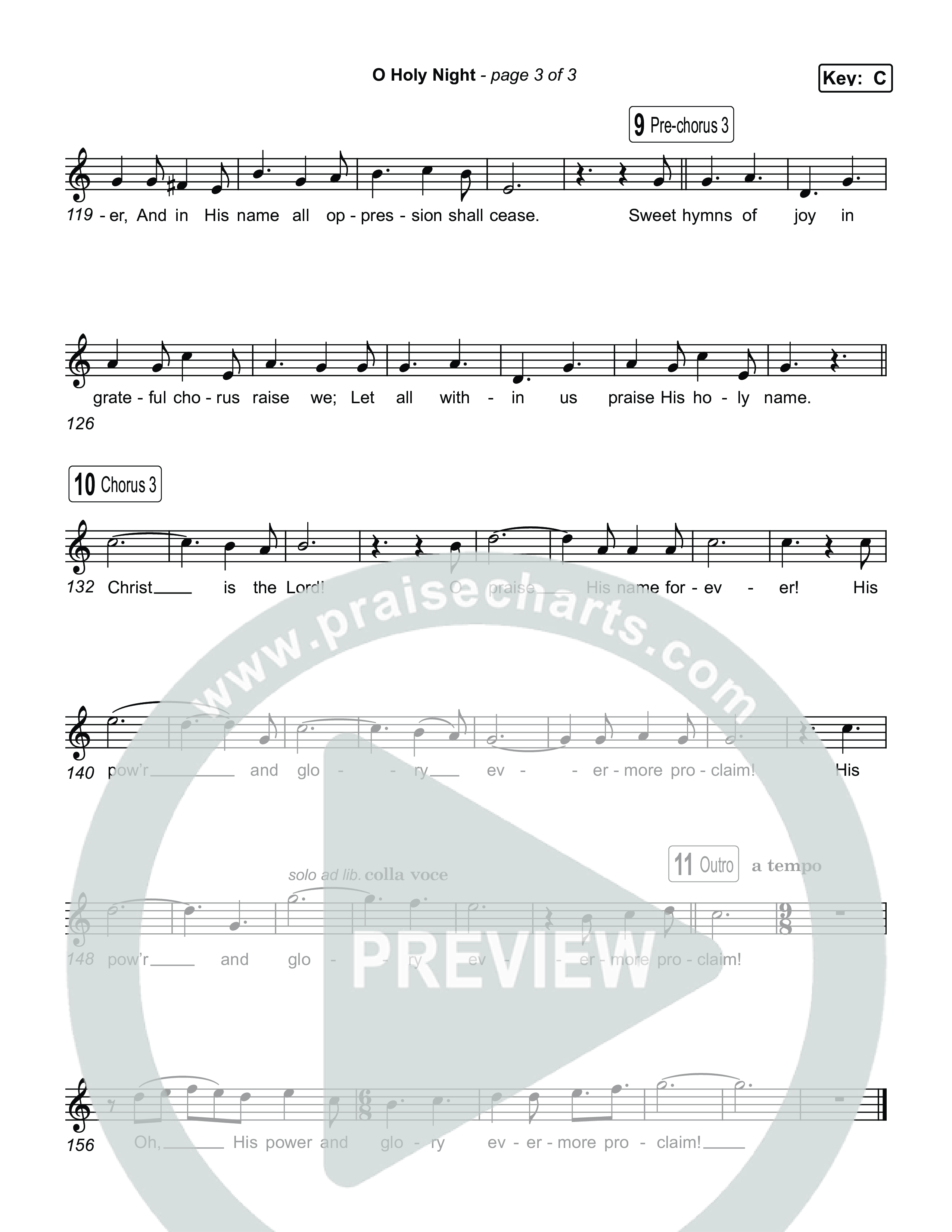 O Holy Night Male Solo (Museum Of The Bible / Arr. Jared Haschek)