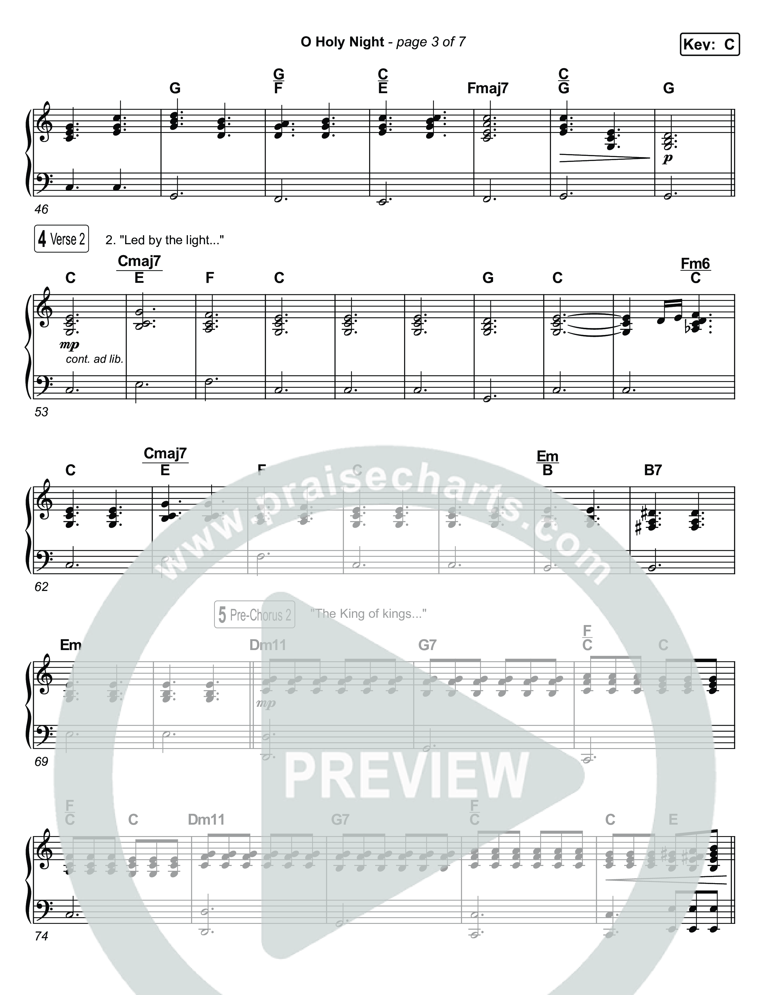 O Holy Night Piano Sheet (Museum Of The Bible / Arr. Jared Haschek)