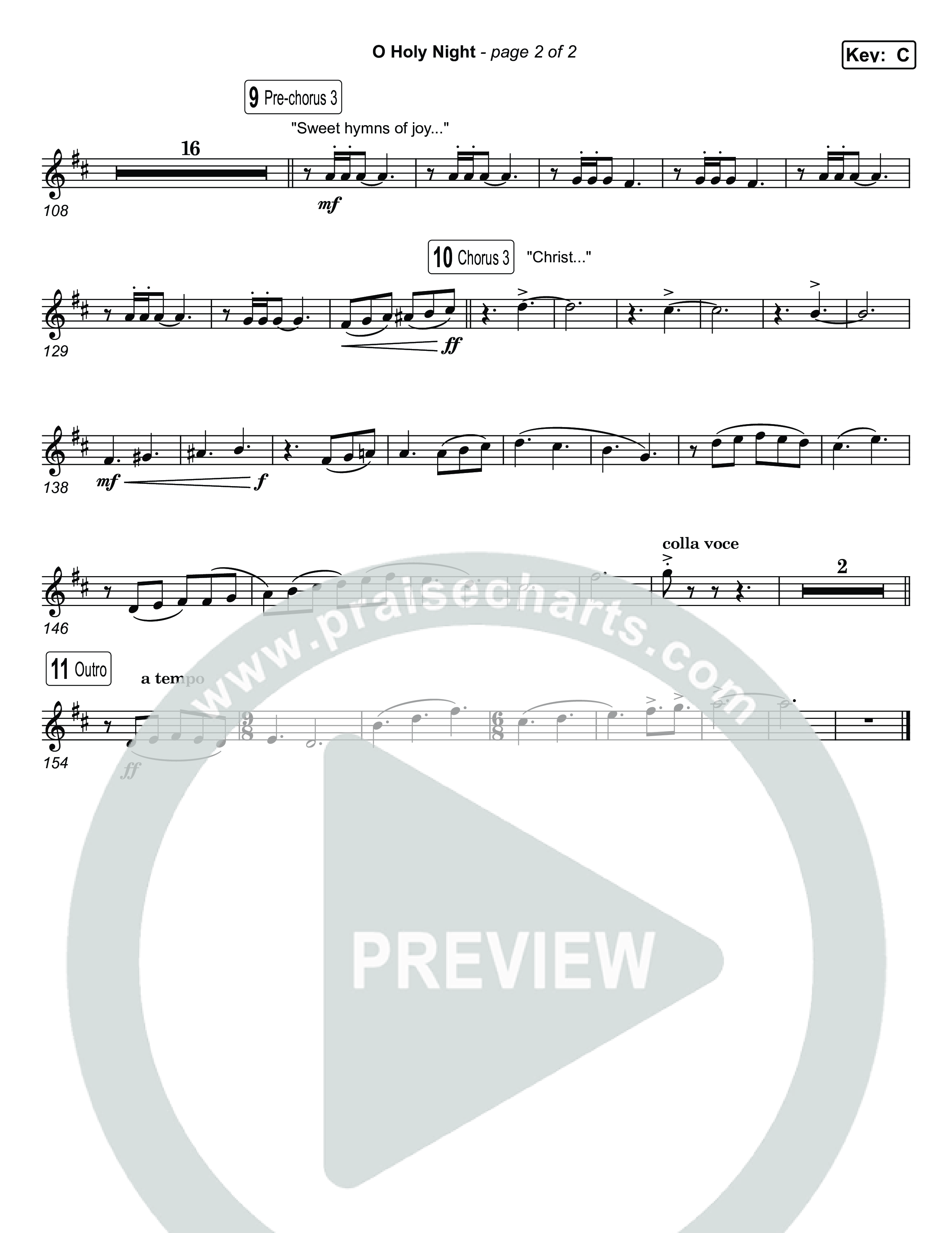 O Holy Night Trumpet 1,2 (Museum Of The Bible / Arr. Jared Haschek)