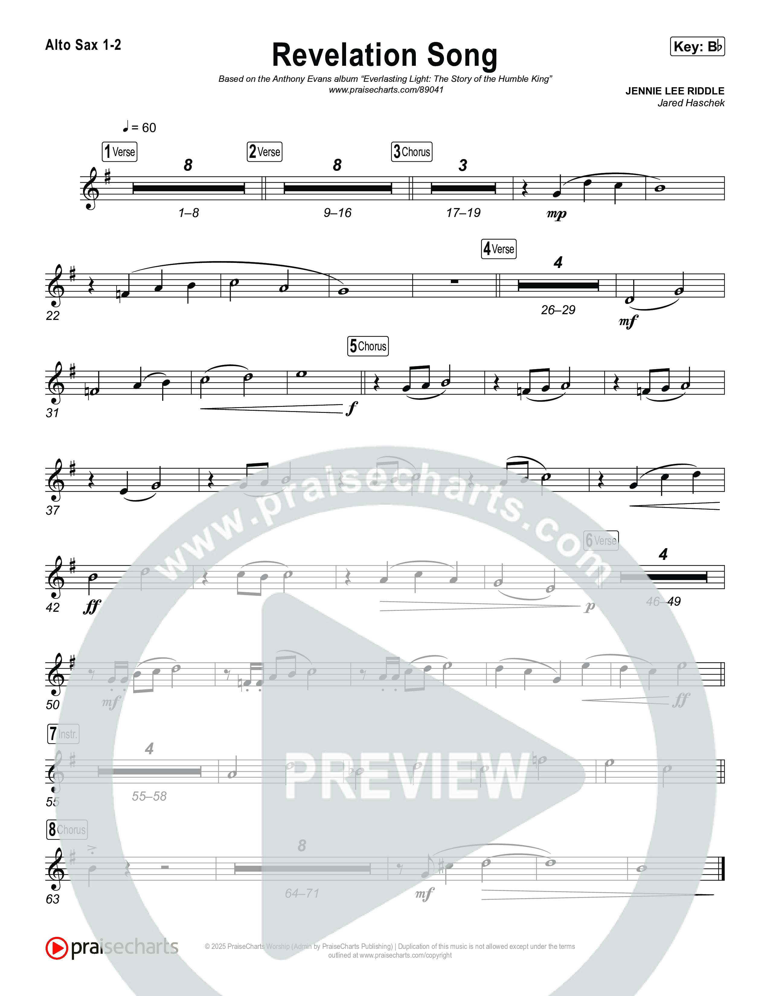 Revelation Song Sax Pack (Arr. Jared Haschek / Museum Of The Bible)