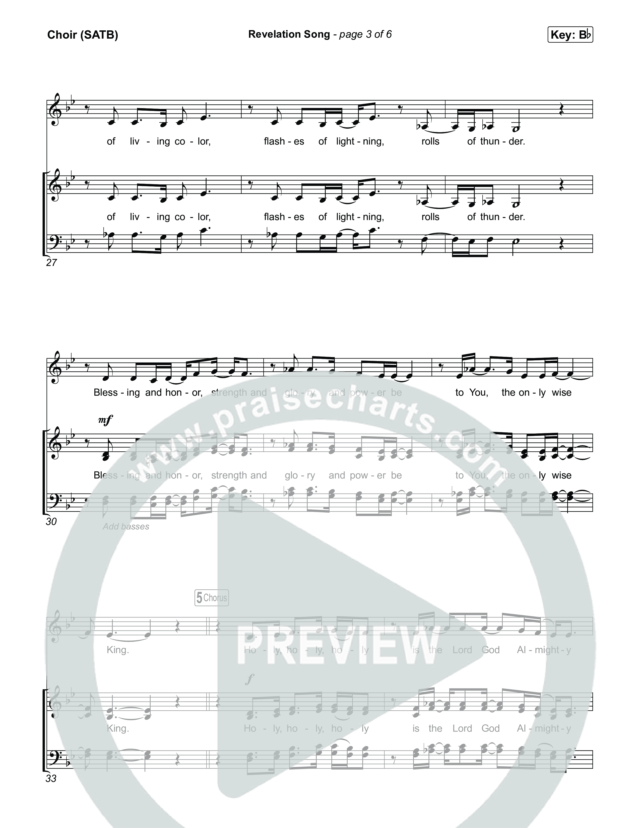 Revelation Song Choir Sheet (SATB) (Arr. Jared Haschek / Museum Of The Bible)