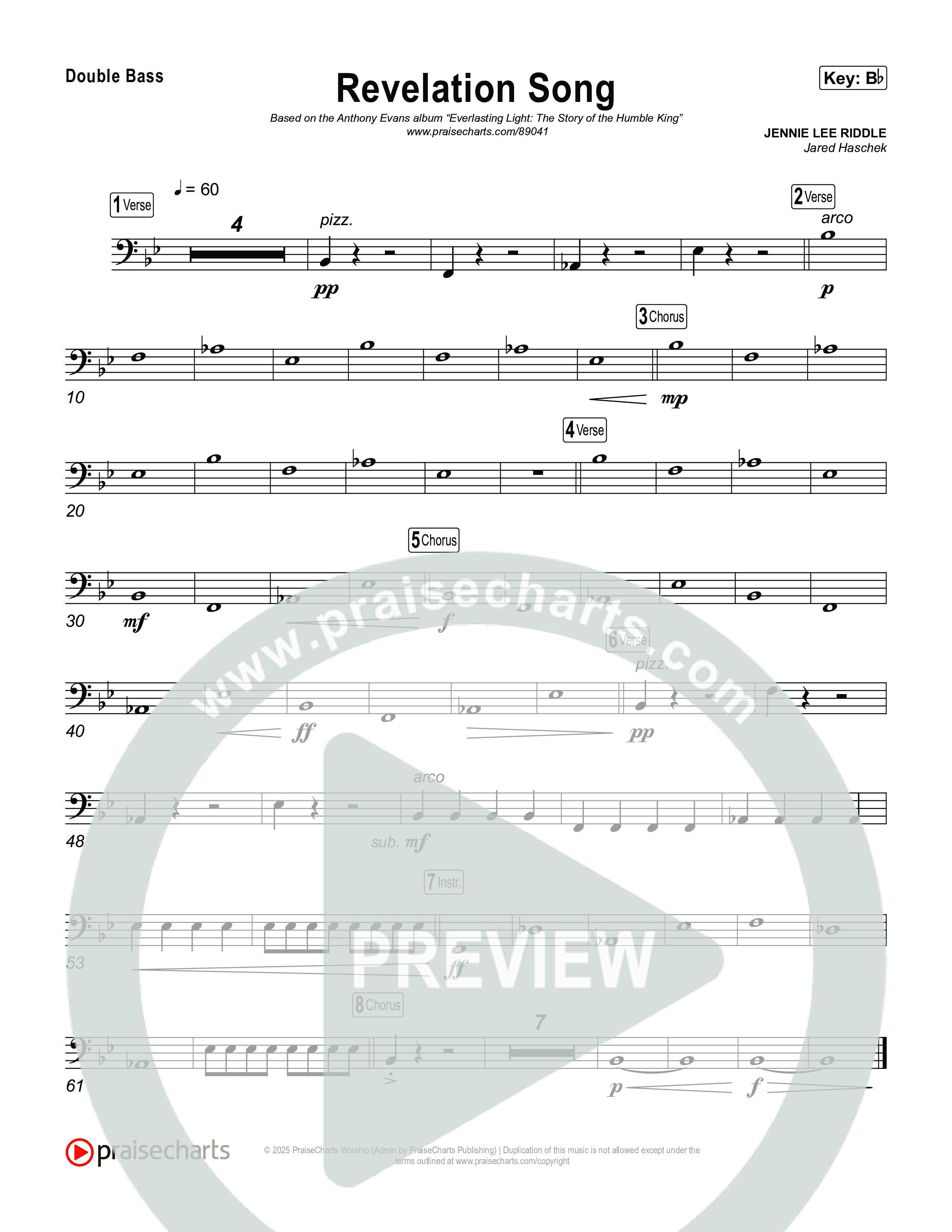 Revelation Song String Bass (Arr. Jared Haschek / Museum Of The Bible)