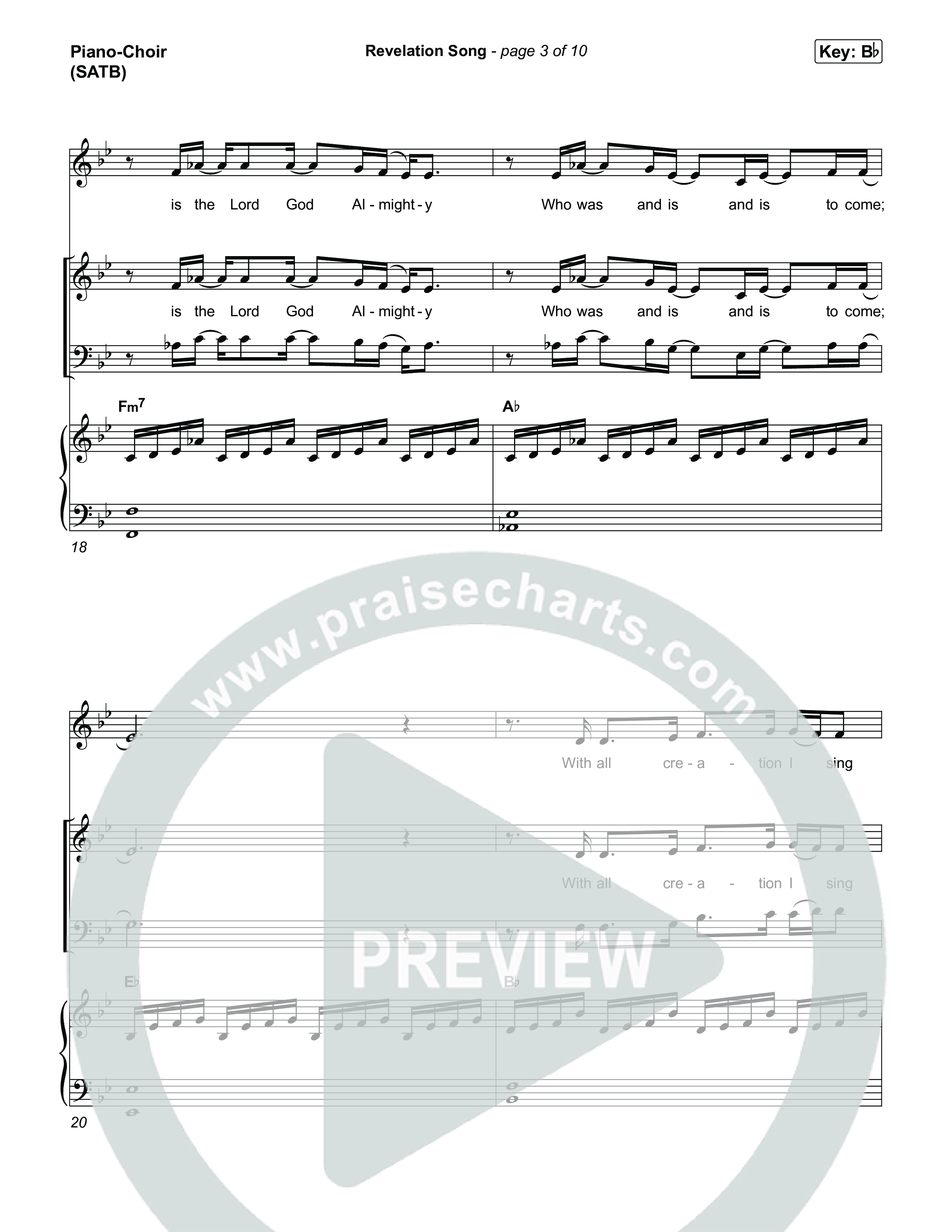 Revelation Song Piano/Vocal Pack (Arr. Jared Haschek / Museum Of The Bible)