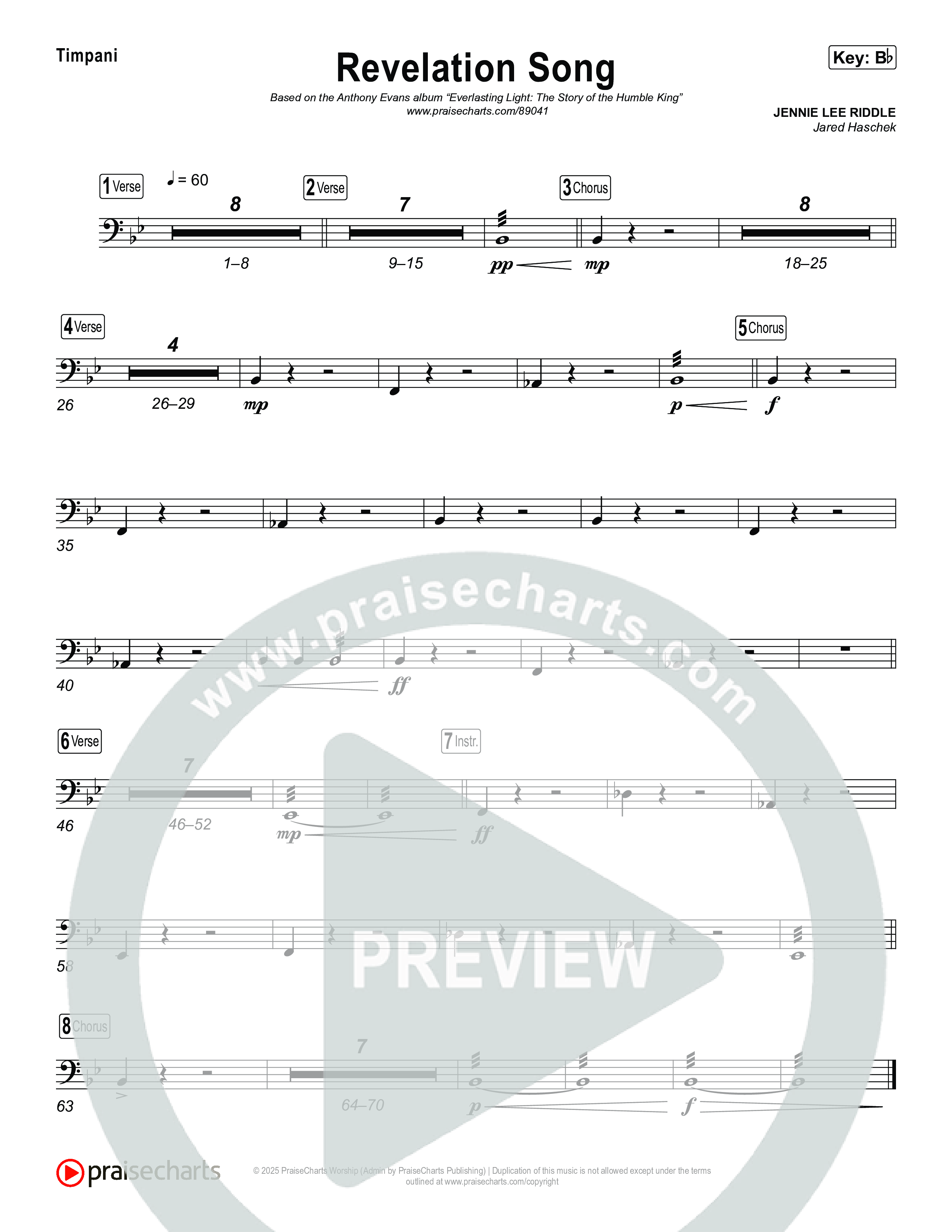 Revelation Song Timpani (Arr. Jared Haschek / Museum Of The Bible)