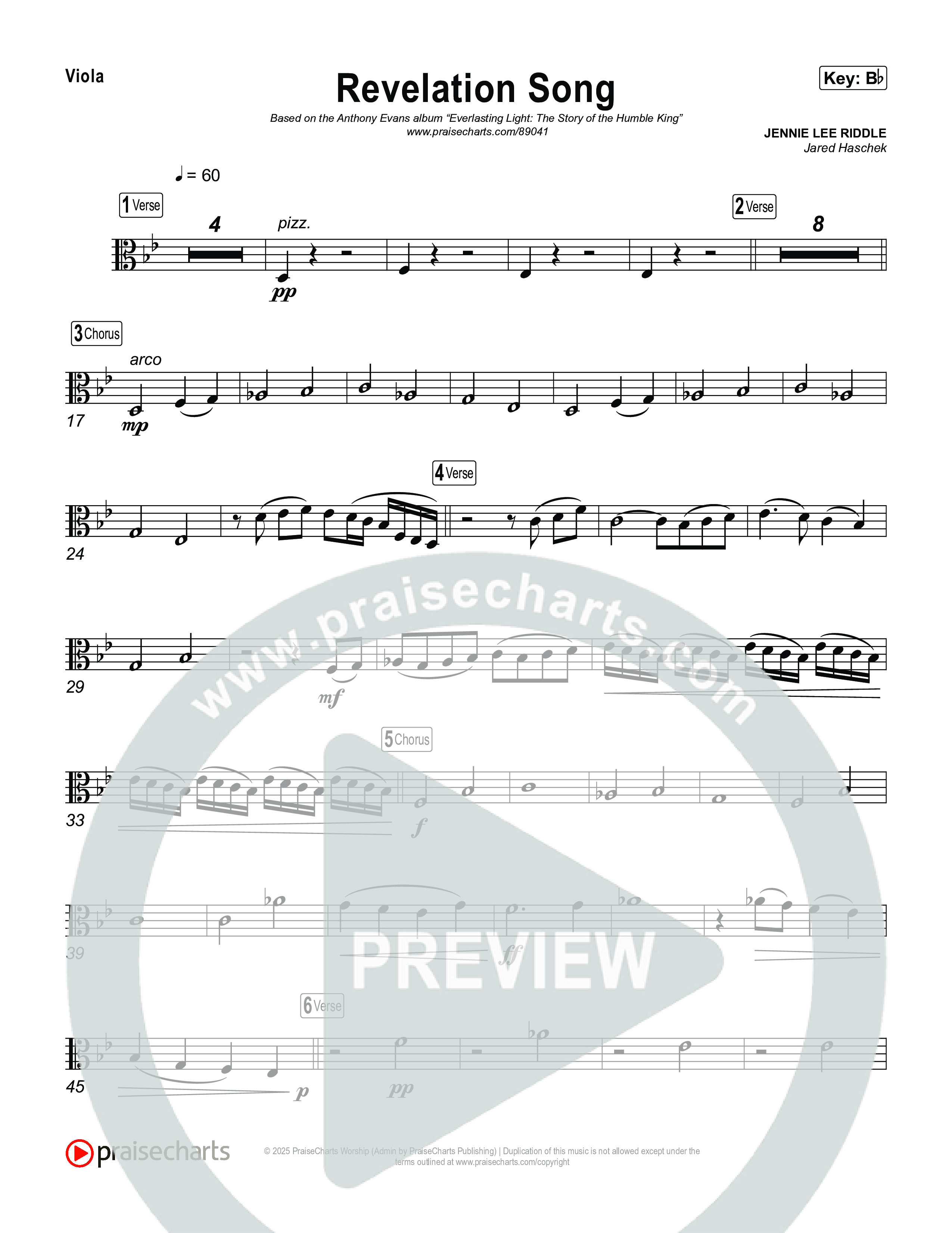 Revelation Song Viola (Arr. Jared Haschek / Museum Of The Bible)